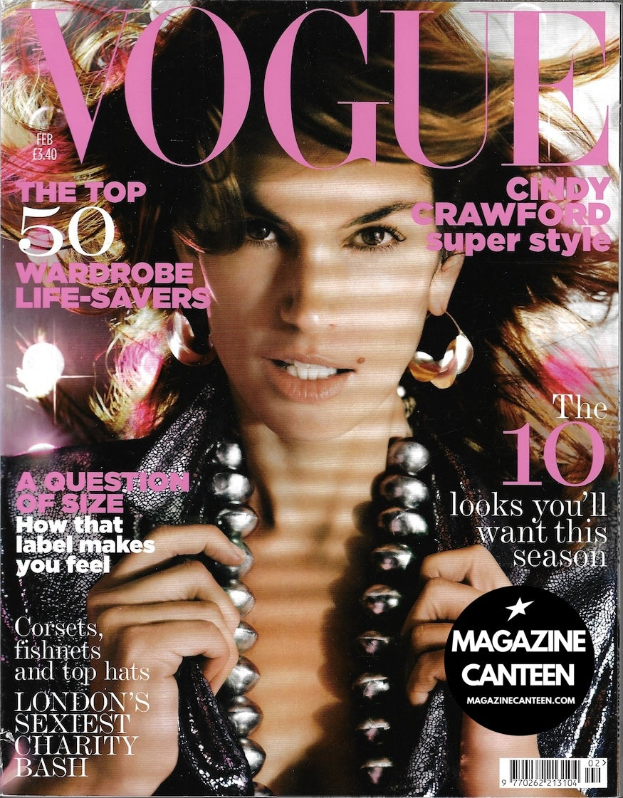 Vogue Magazine February 2005 - Cindy Crawford