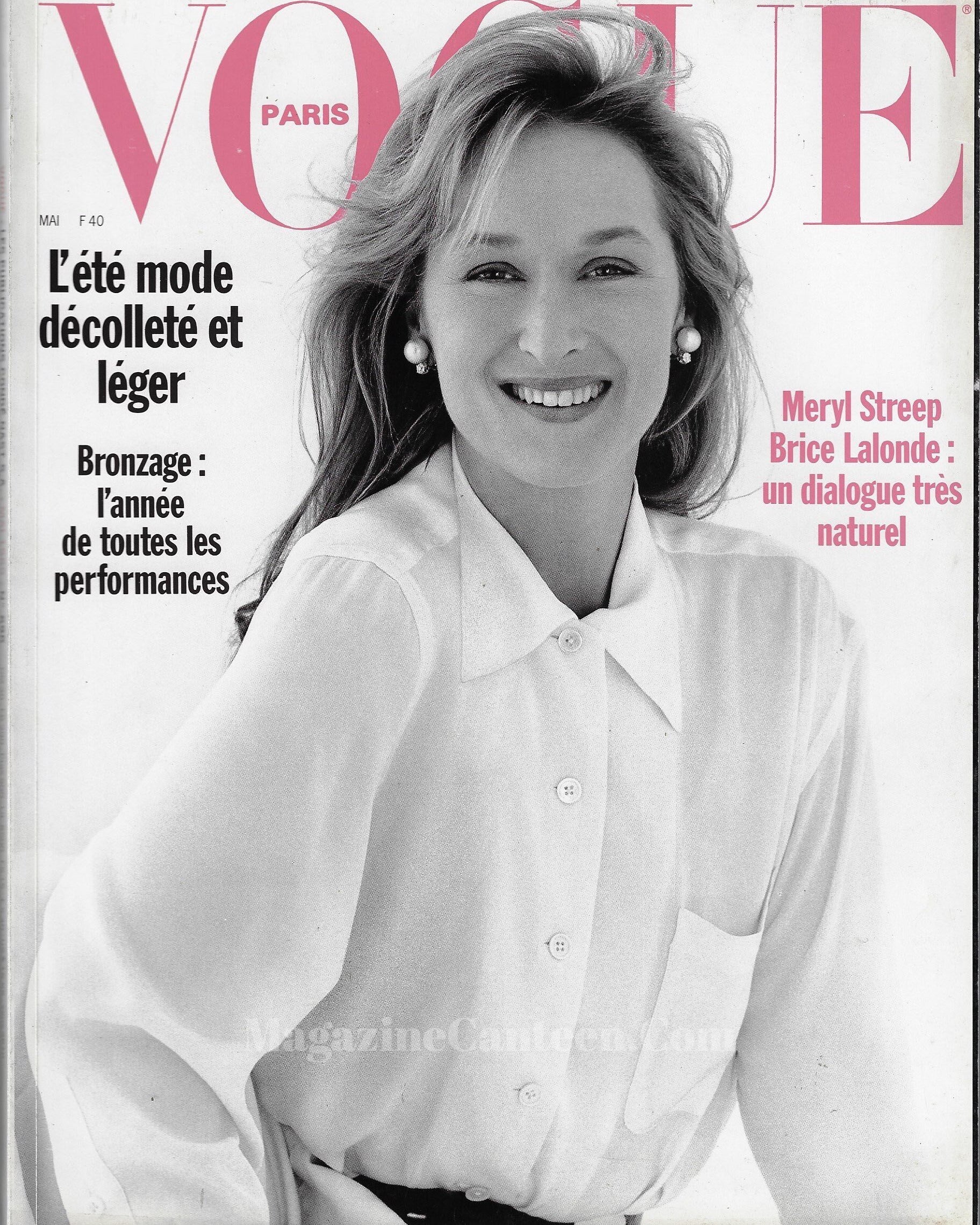 Vogue Paris Magazine 1989 - Meryl Streep