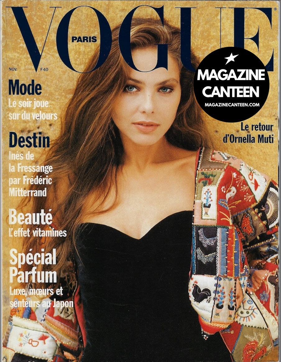 Vogue Paris Magazine 1989 - ORNELLA MUTI Tatjana Patitz PETER LINDBERGH