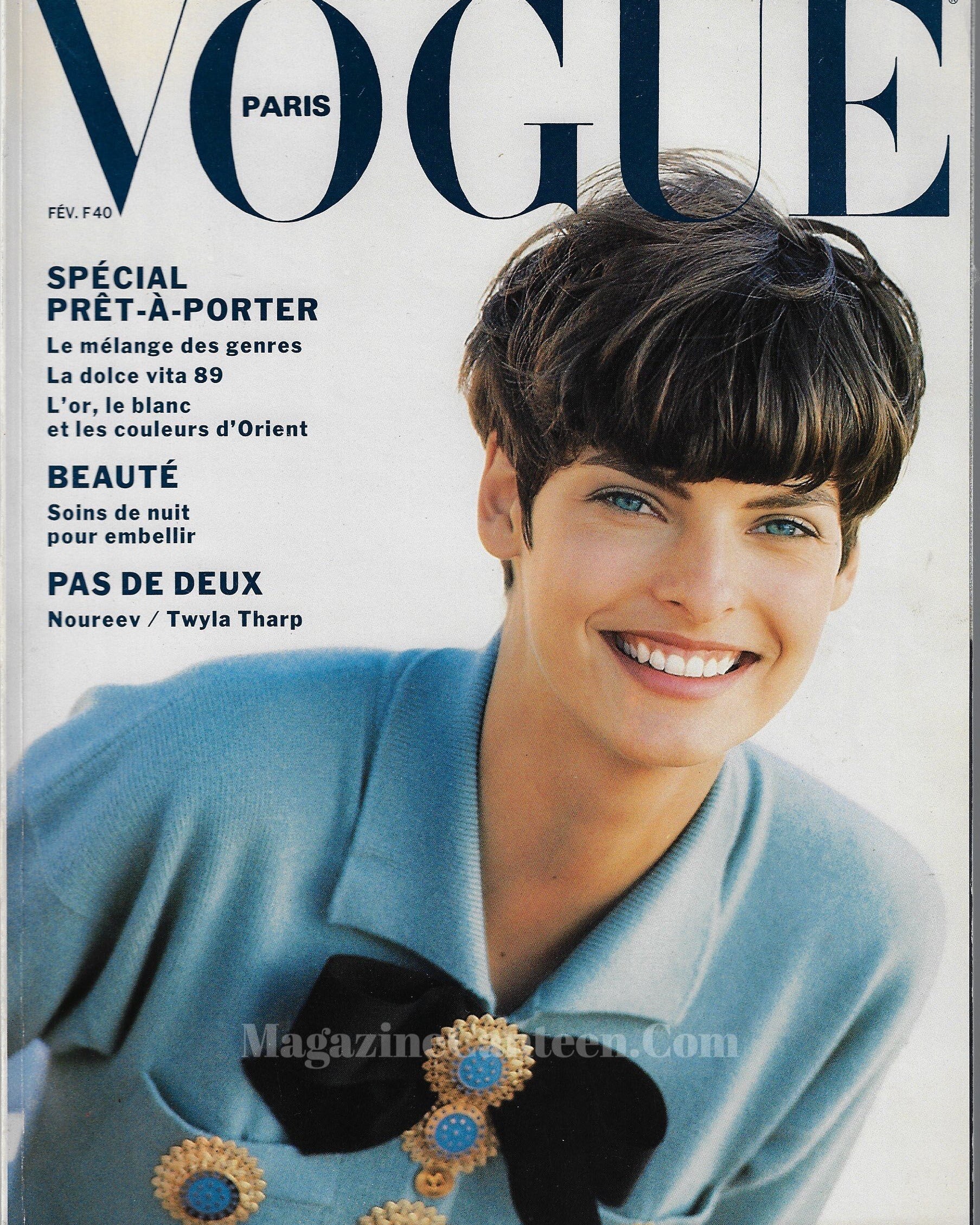 Vogue Paris Magazine 1989 - Linda Evangelista