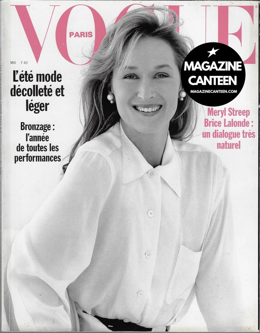 Vogue Paris Magazine 1989 - Meryl Streep TATJANA PATITZ Linda Evangelista