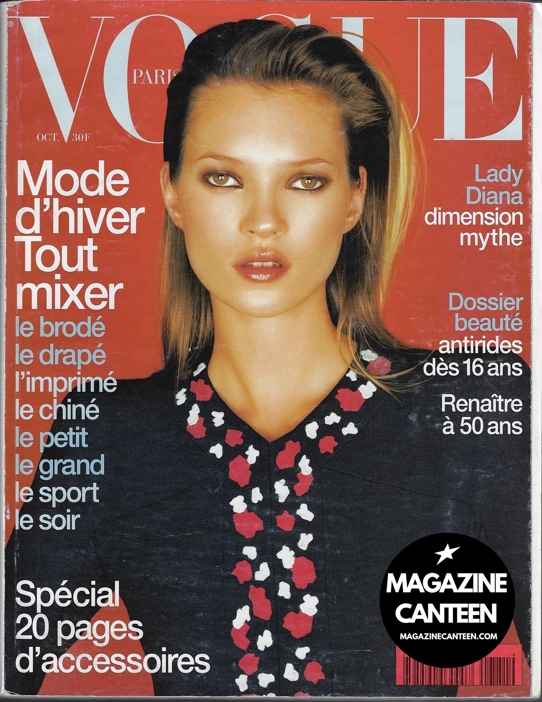 Vogue Paris Magazine 1997 - Kate Moss EVA HERZIGOVA Rupert Everett