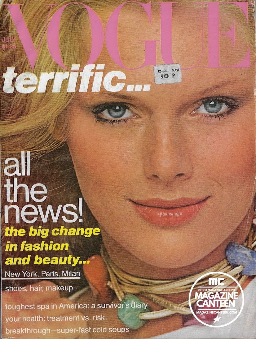 Vogue USA Magazine July 1977 - Patti Hansen AVEDON Dickinson