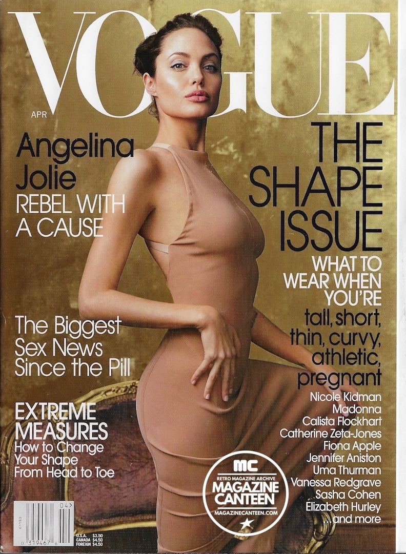 Vogue USA Magazine April 2002 - ANGELINA JOLIE Devon Aoki KATE DILLON