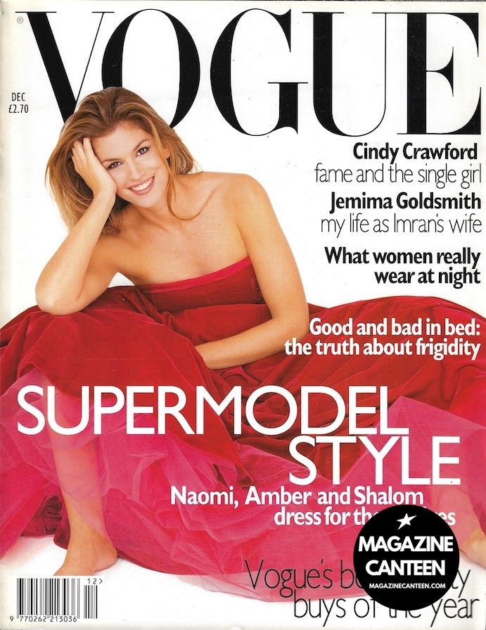 Vogue Magazine December 1995 - Cindy Crawford