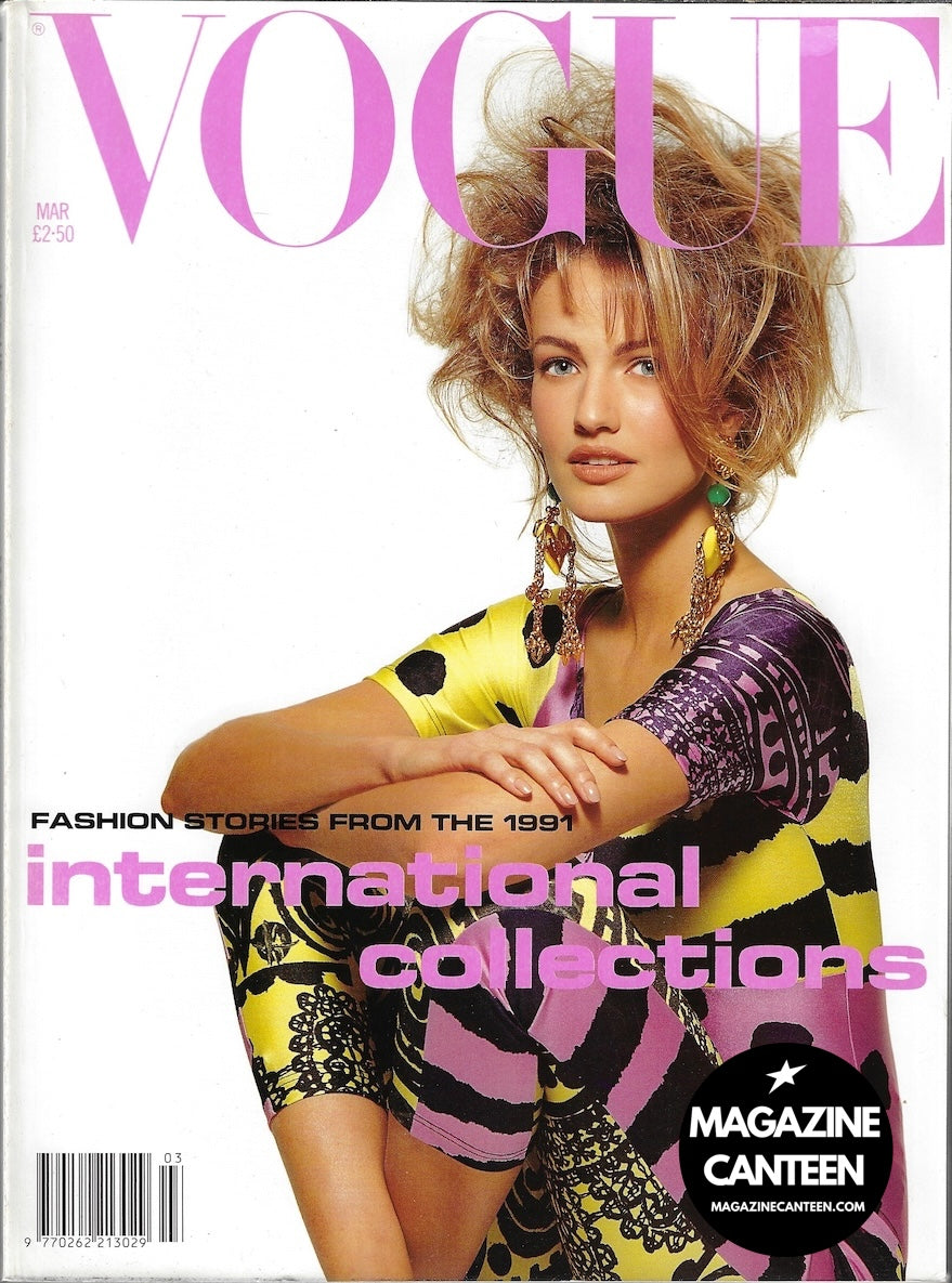 Vogue Magazine March 1991 - Karen Mulder STEPHANIE SEYMOUR Roberta