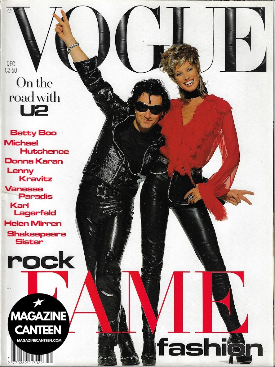 Vogue Magazine December 1992 - Christy Turlington BONO