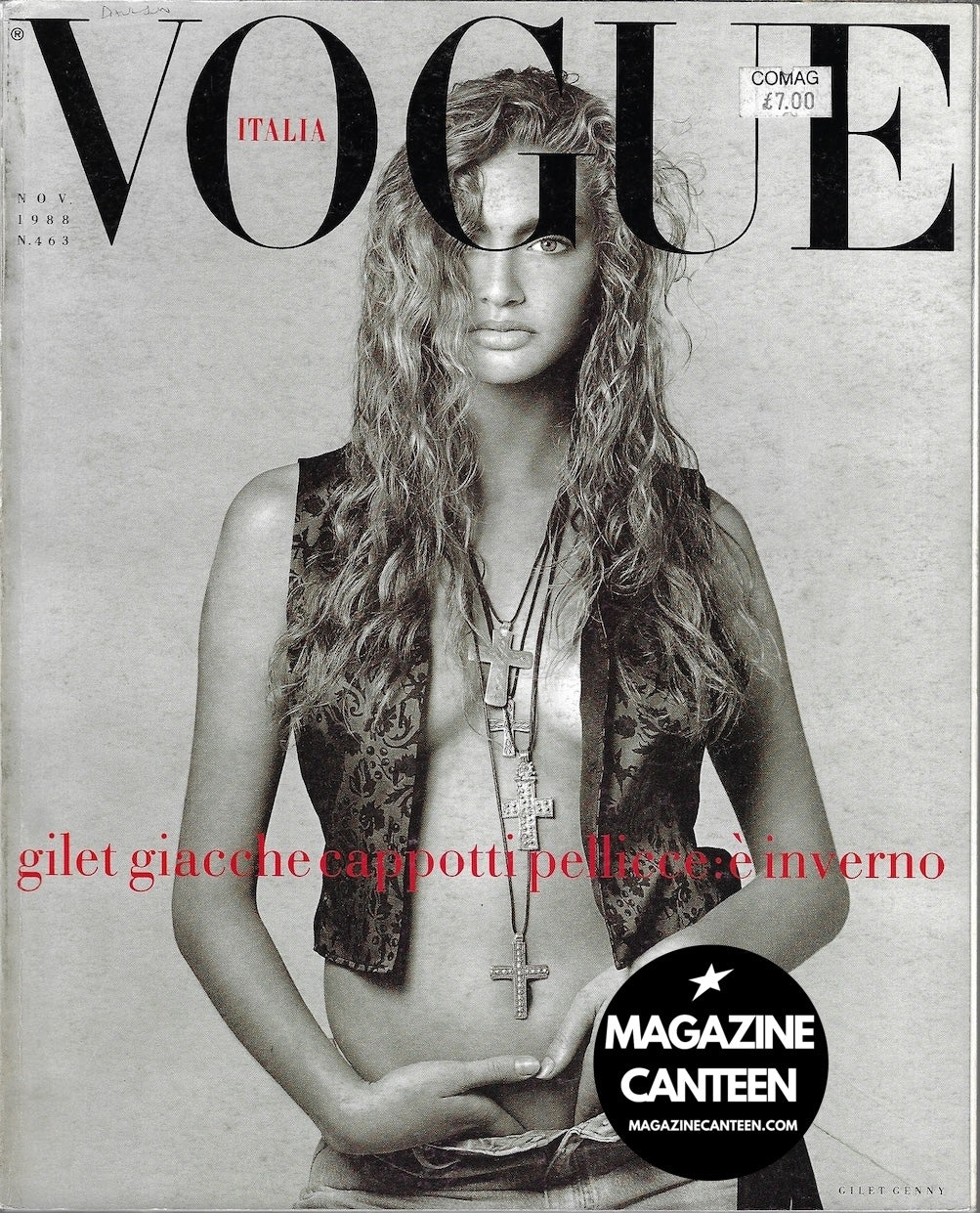 Vogue Italia Magazine 1988 - Michaela Bercu NAOMI CAMPBELL Evangelista