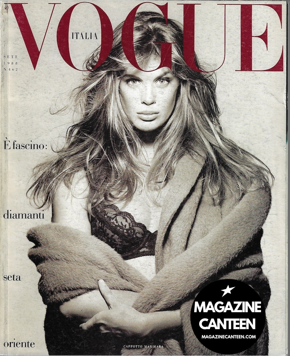 Vogue Italia Magazine 1988 - RACHEL HUNTER Linda Evangelista NAOMI CAMPBELL
