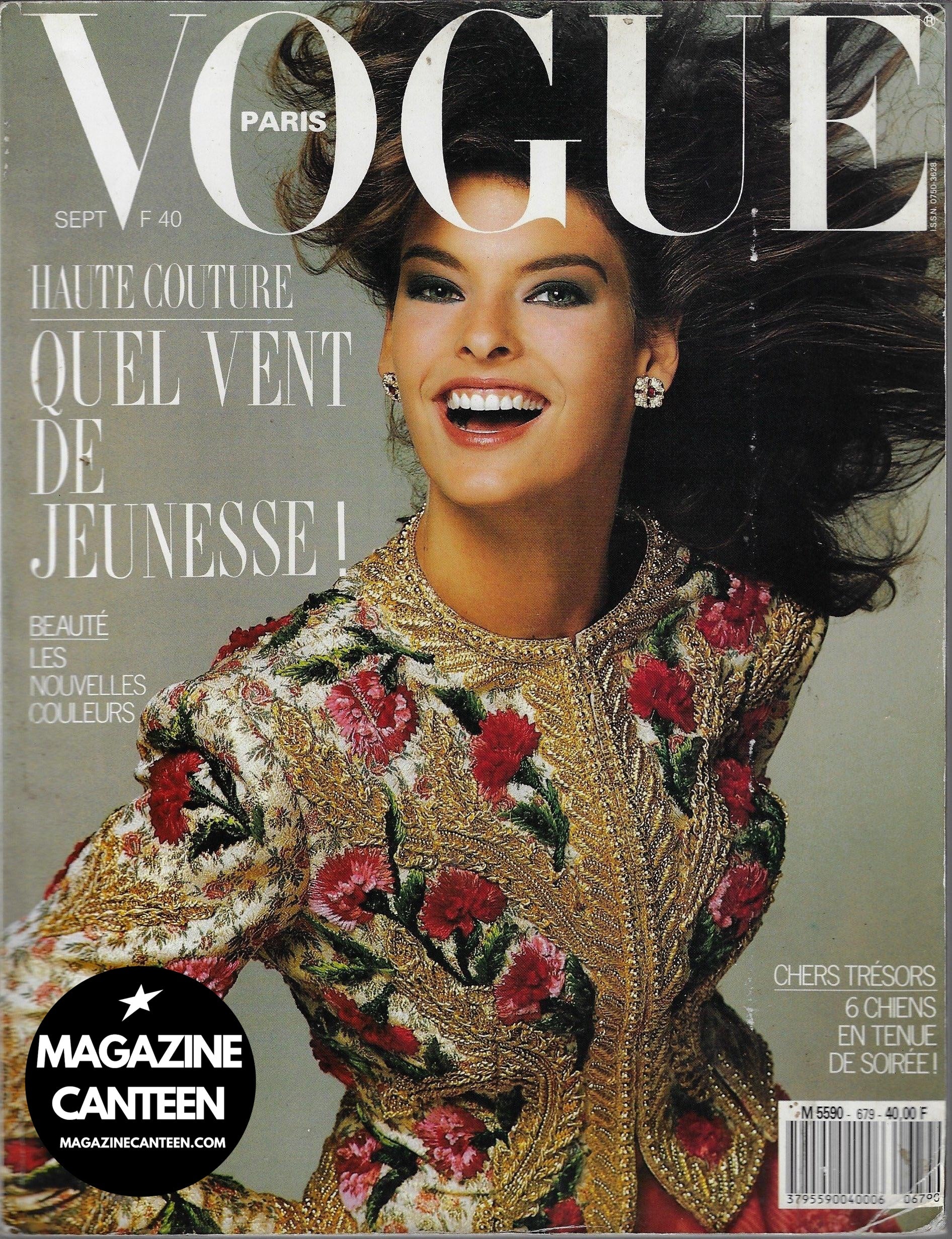 Vogue Paris Magazine 1987 - LINDA EVANGELISTA Guy Bourdin NAOMI