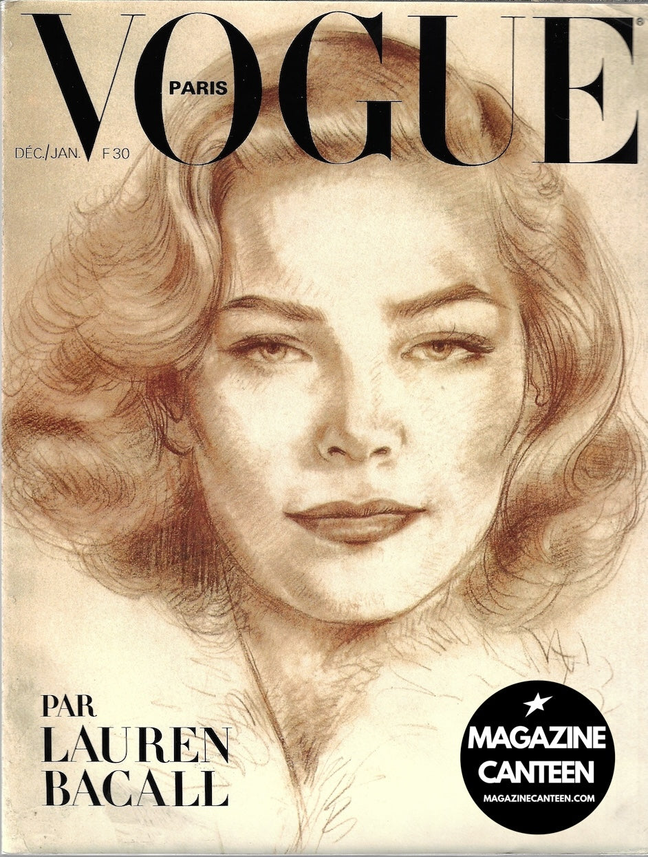 Vogue Paris Magazine 1979 - LAUREN BACALL Horst GUY BOURDIN