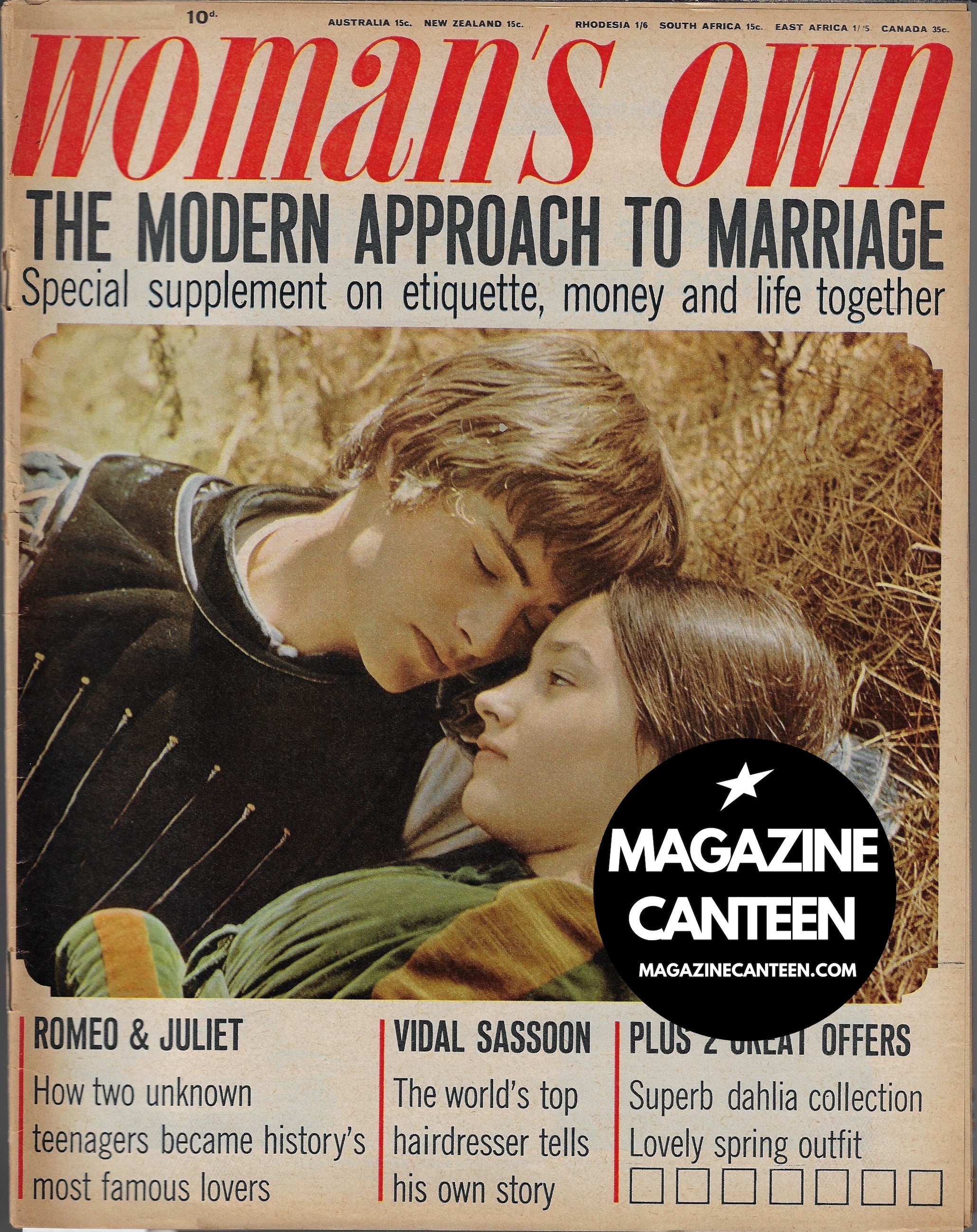 rare Woman's Own Magazine - Leonard Whiting Olivia Hussey
