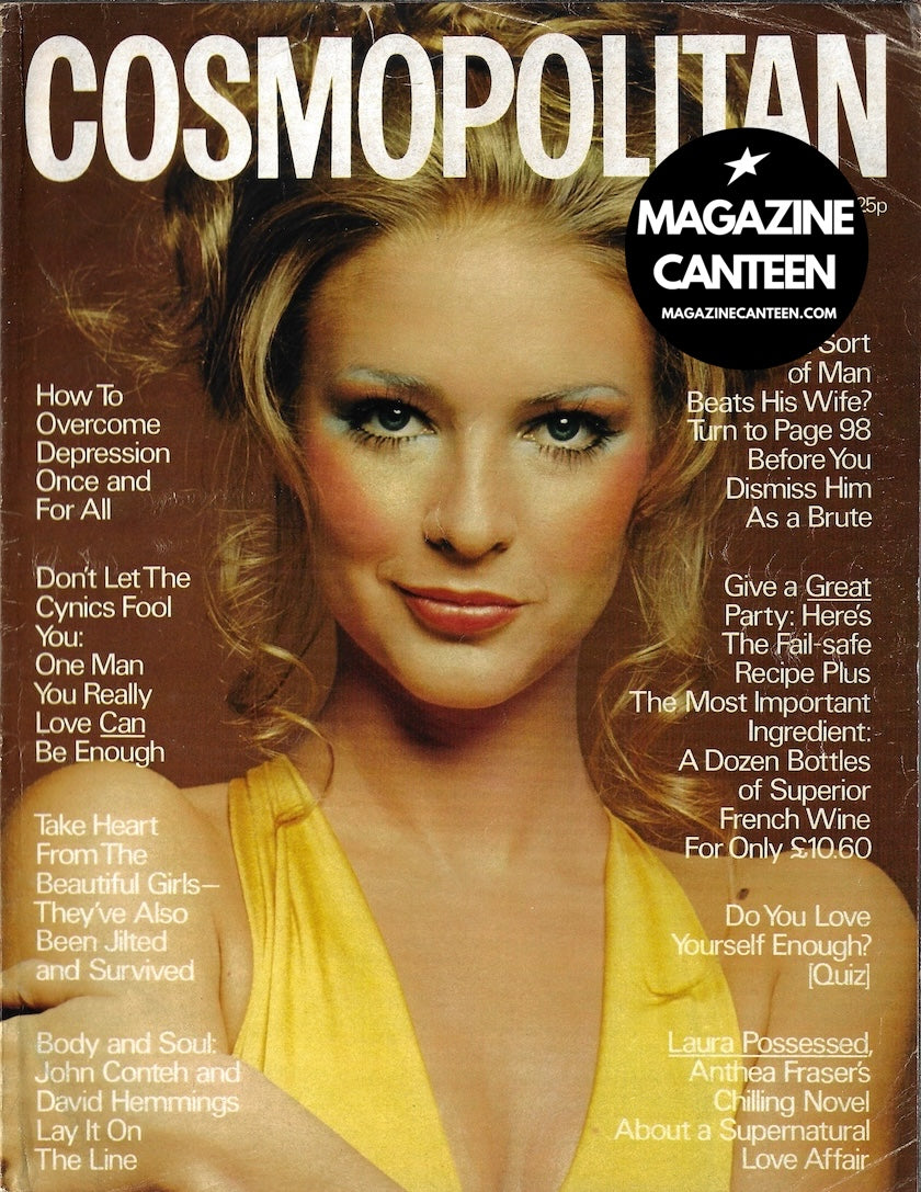 Karen Bjornson DAVID HEMMINGS Marsha Hunt HOCKNEY Cosmopolitan 1974 November VTG