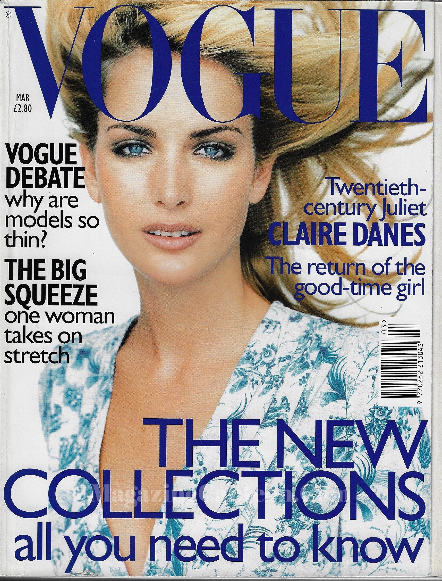 kate moss Vogue Magazine March 1997 - Georgina Grenville