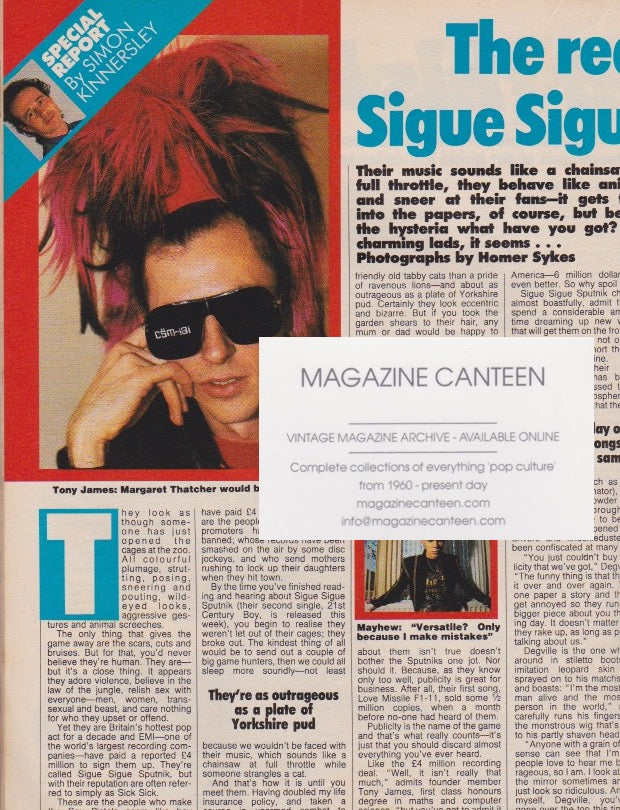 Sigue Sigue Sputnik - The Real truth - Magazine