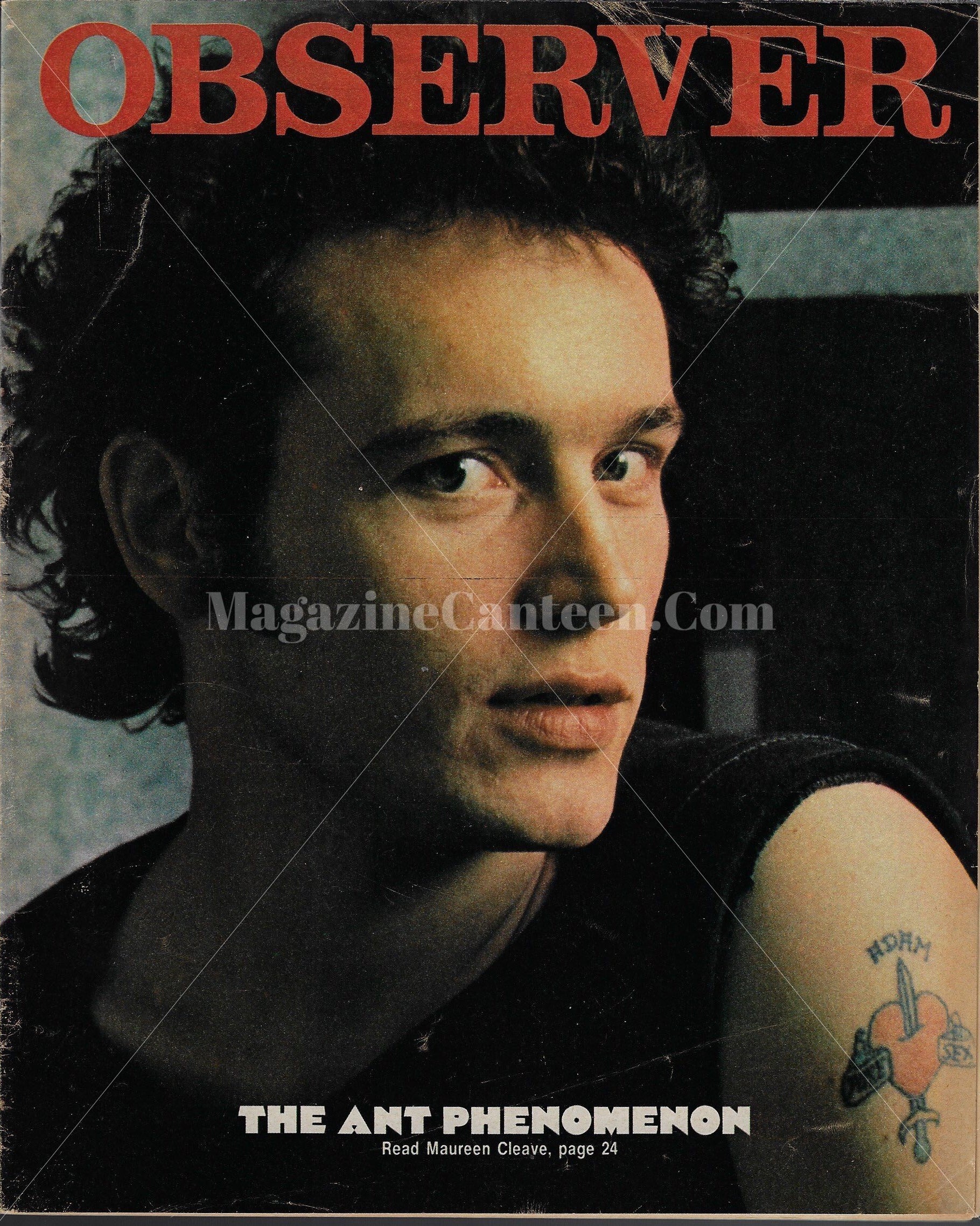 The Observer Magazine - Adam Ant A at home