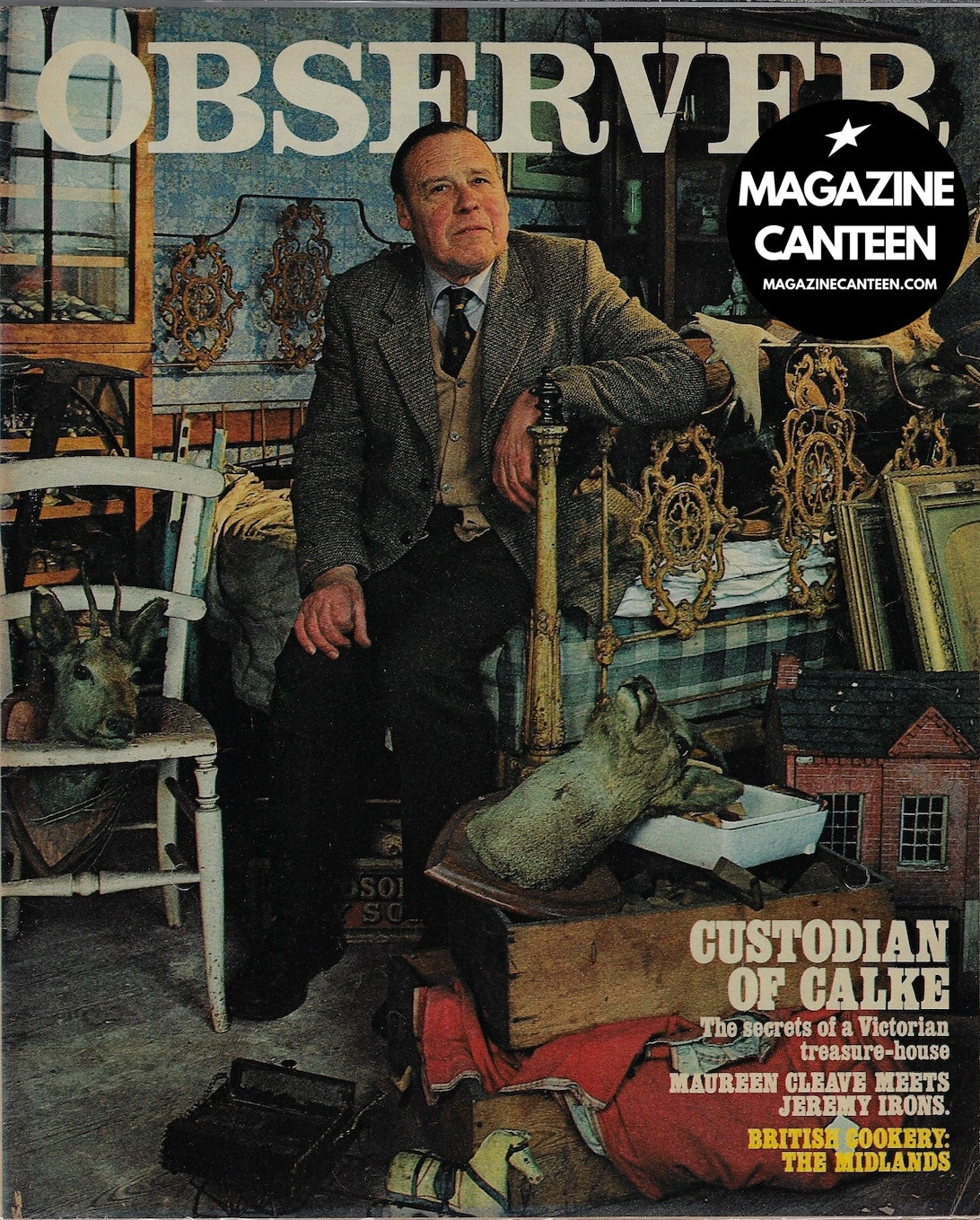 The Observer Magazine - Jeremy Irons CALKE ABBEY Tom Waits 1984