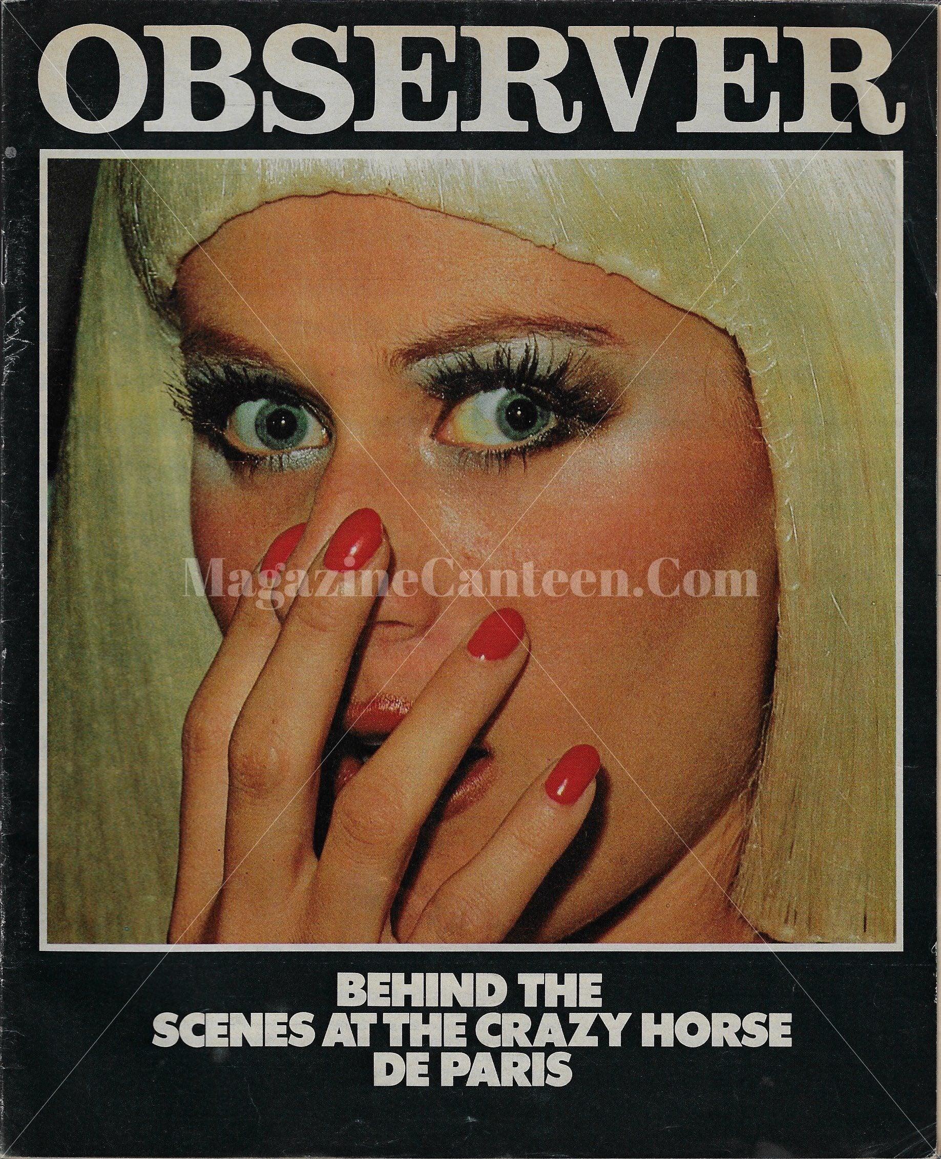 Crazy Horse PRINCESS DIANA Skinheads ZSUZSI ROBOZ Robert Hardy OBSERVER magazine