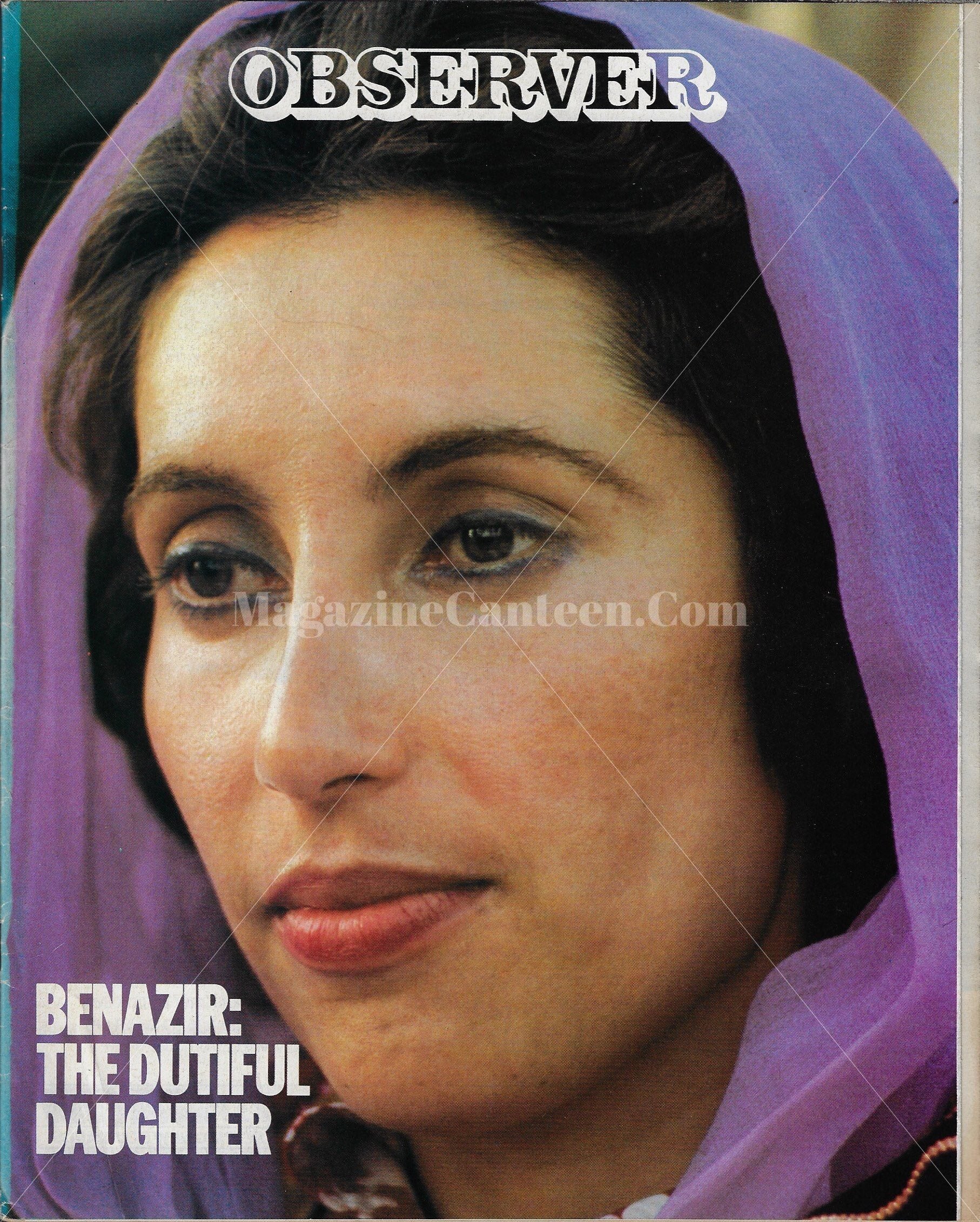 The Observer Magazine - Benazir Bhutto