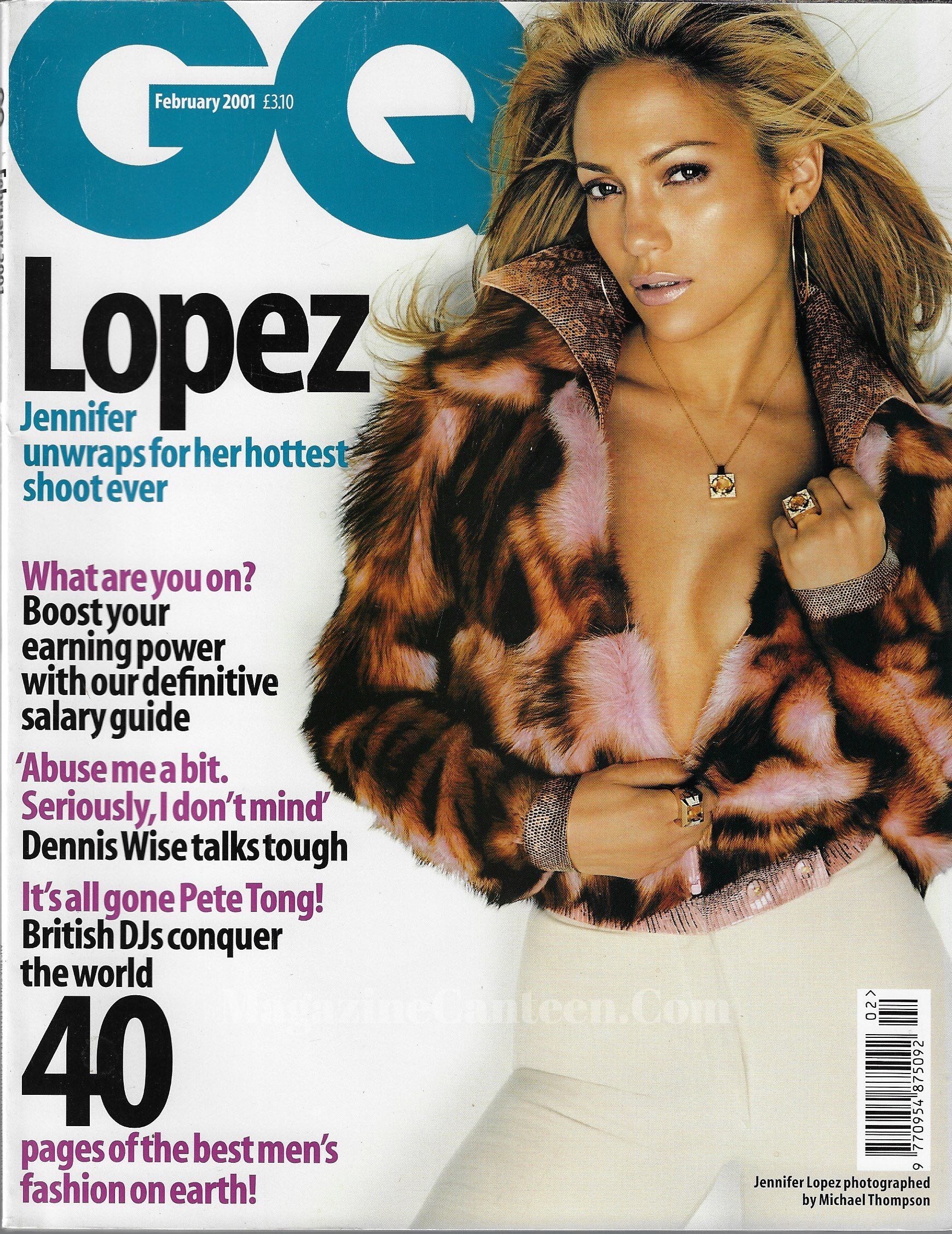 GQ Magazine February 2001 - Jennifer Lopez