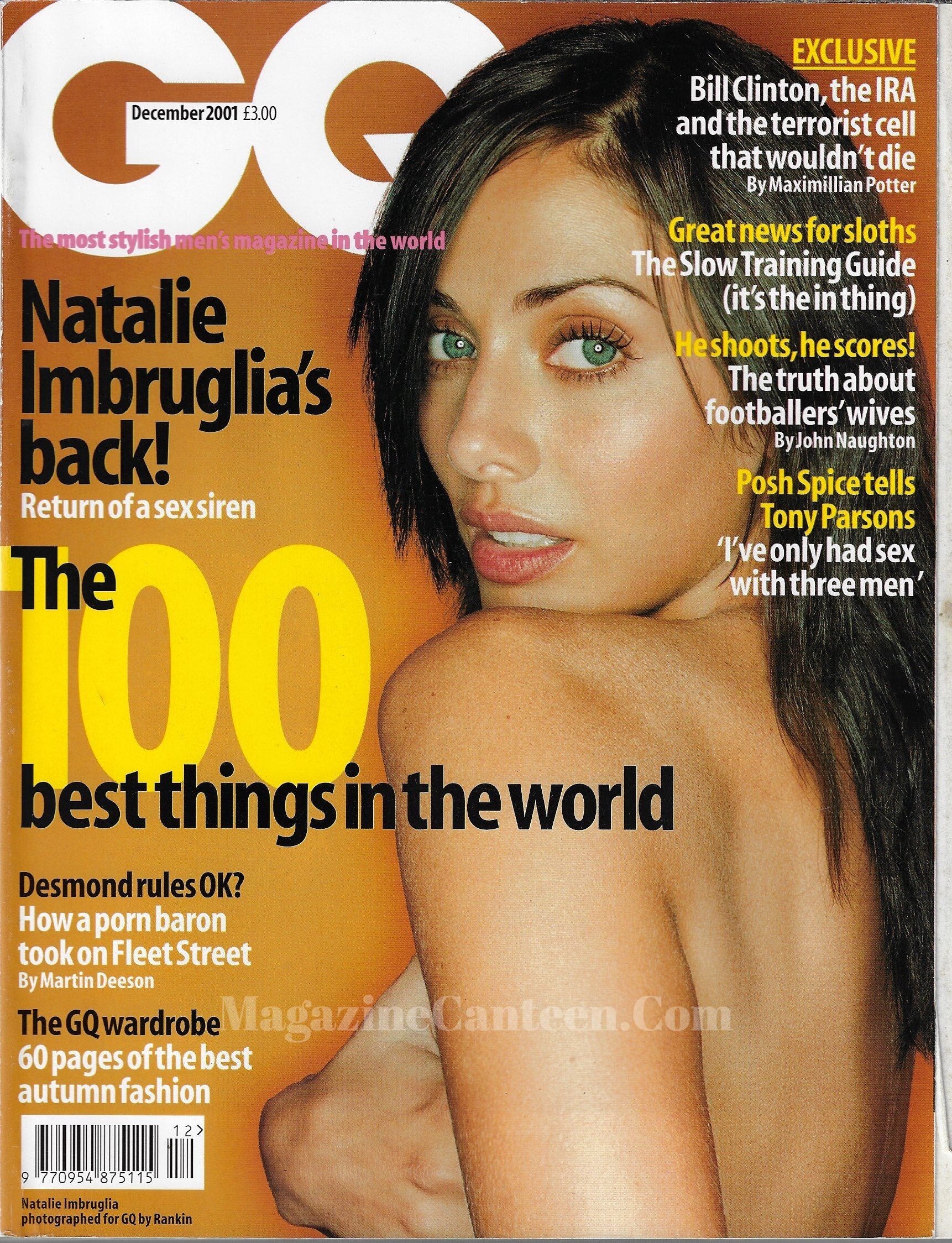 GQ Magazine December 2001 - Natalie Imbruglia