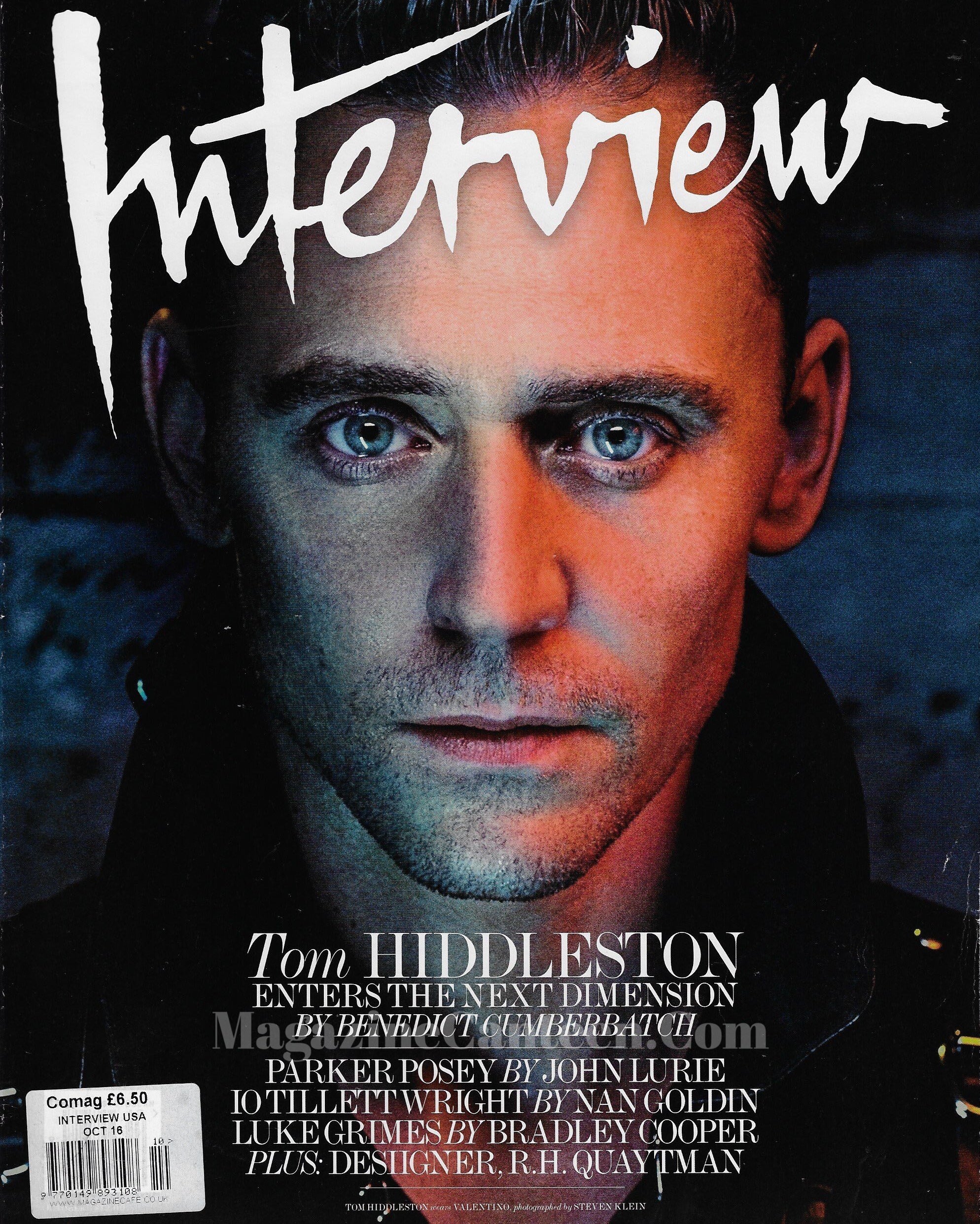 STEVEN KLEIN - Interview Magazine - Tom Hiddleston