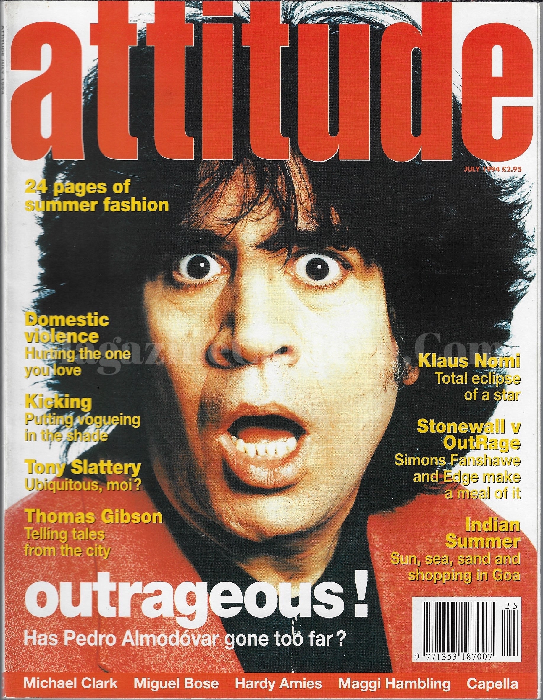 magazine　1994　Pedro　Attitude　–　canteen　Magazine　Almodovar