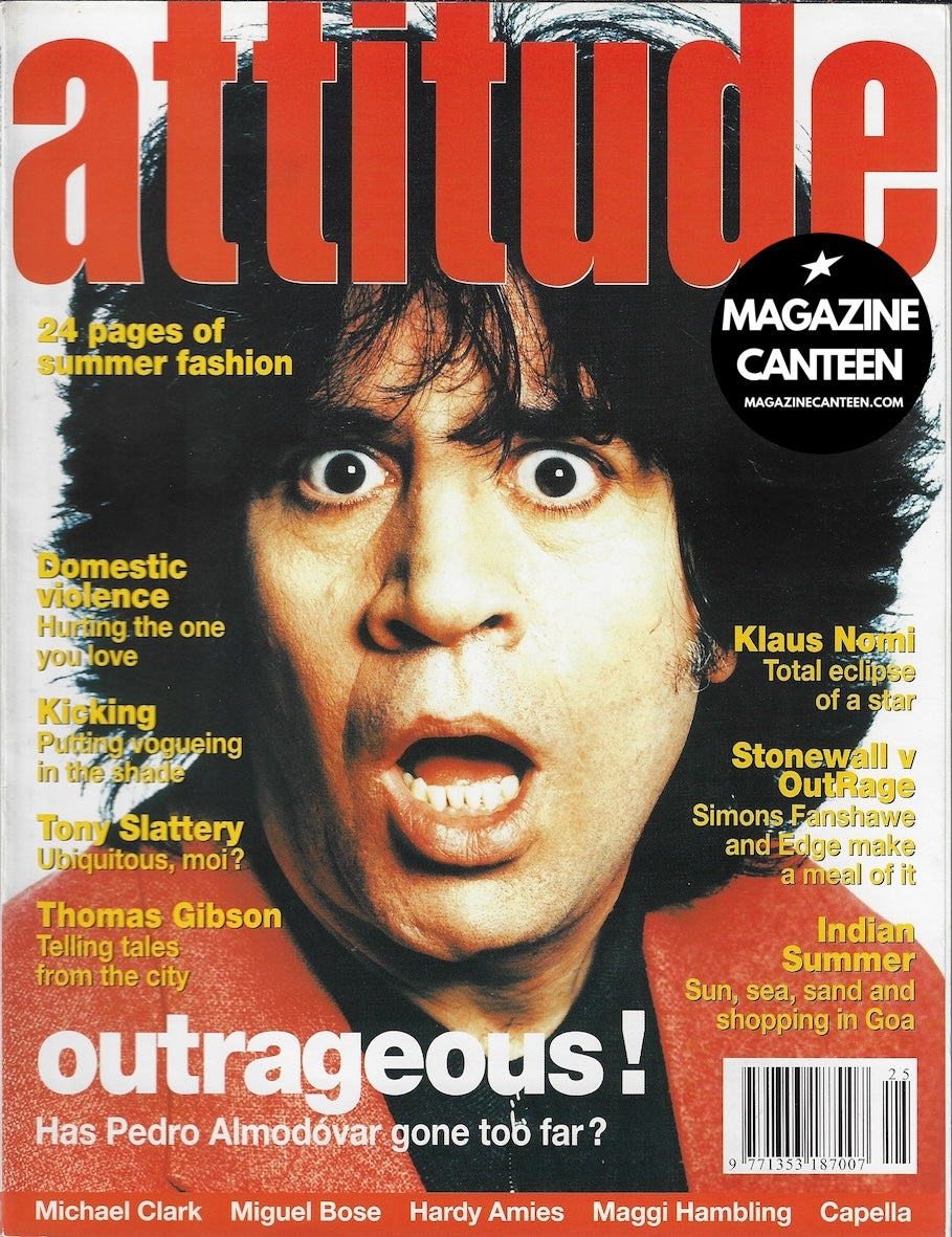 Attitude Magazine 3 - Pedro Almodovar MIGUEL BOSE Tony Slattery