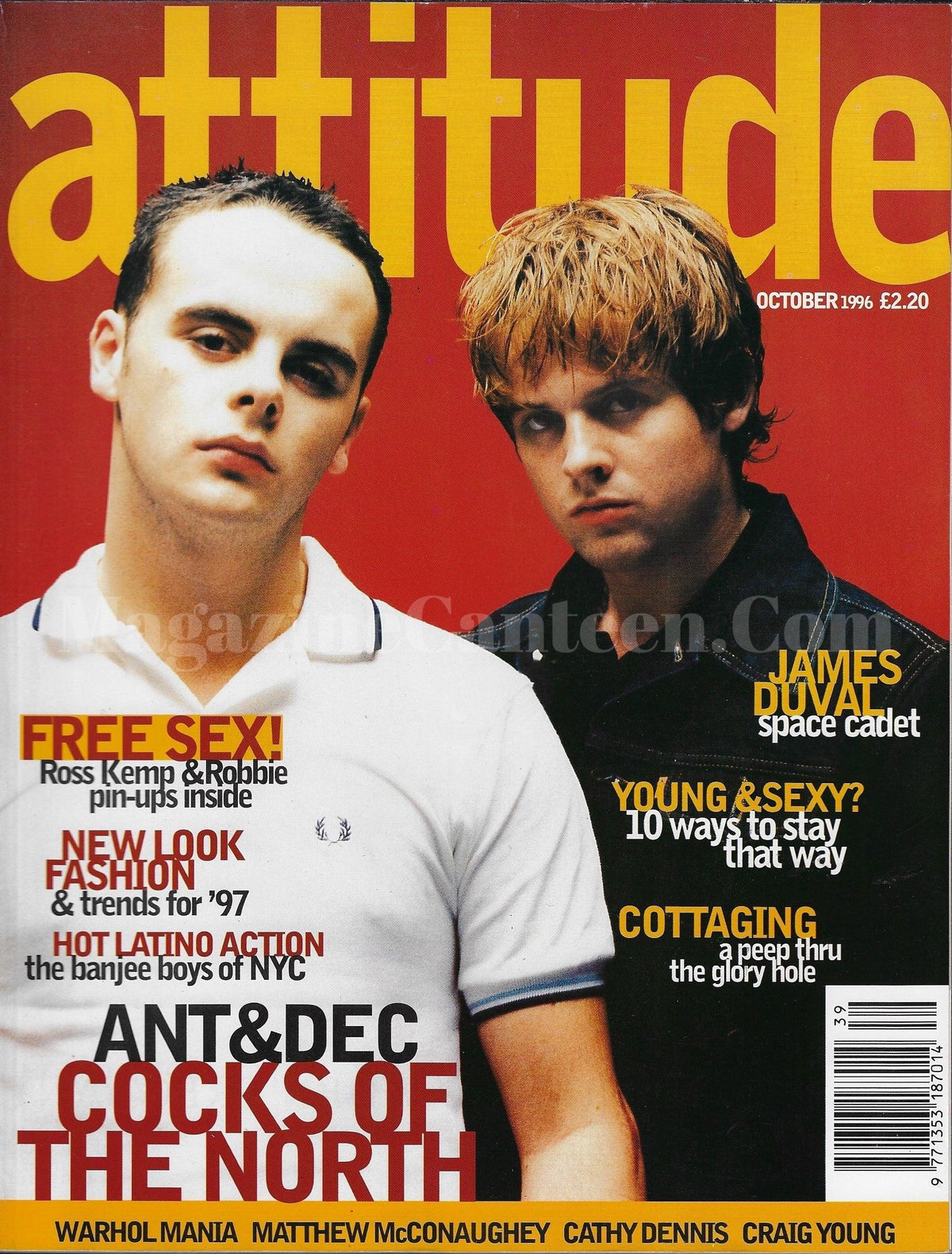 Mindset Magazine Attitude Magazine 30 - Ant and Dec 1996 – magazine canteen