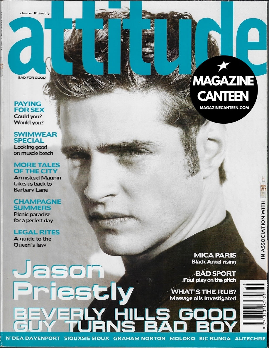 Attitude Magazine 51 - Jason Priestley 1998 Smirnoff Vodka
