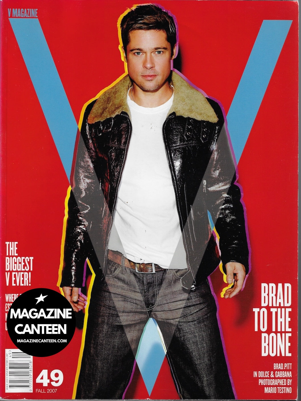 V Magazine 49 - BRAD PITT Agyness Deyn MARIO TESTINO 2007