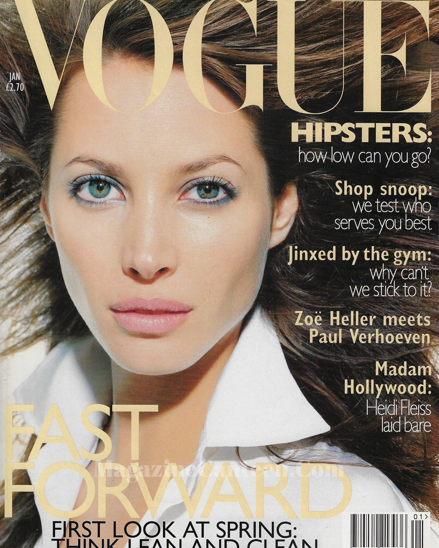 Vogue Magazine January 1996 - Christy Turlington