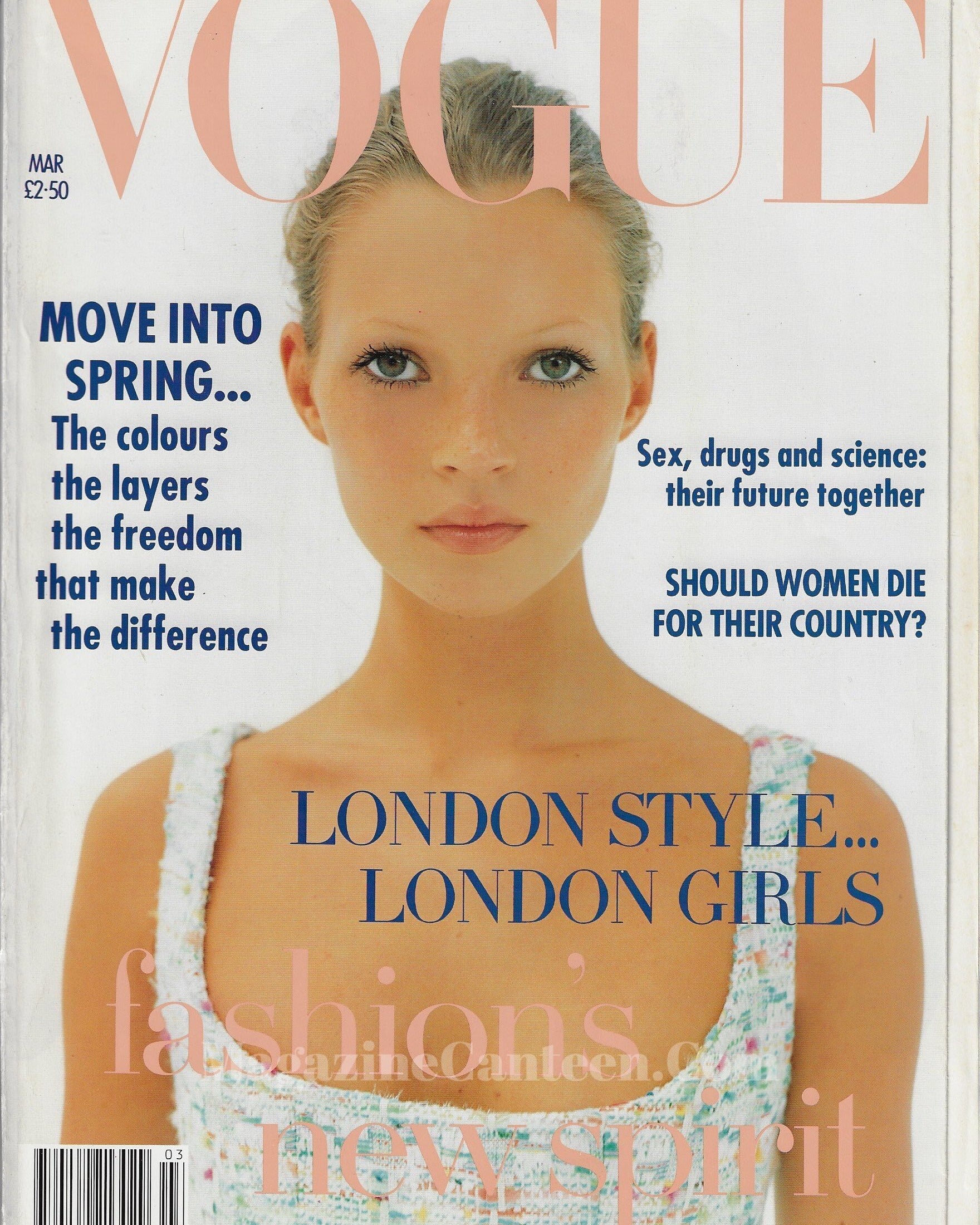 Vogue Magazine March 1993 - Kate Moss Corinne Day A