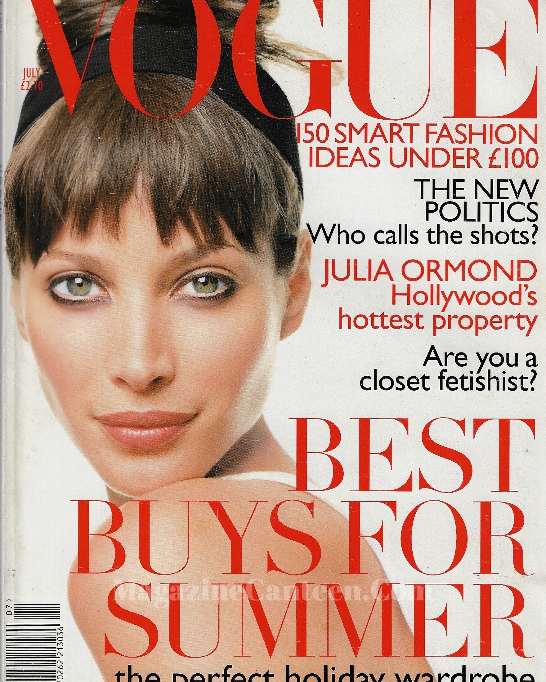 Vogue Magazine July 1995 - Christy Turlington
