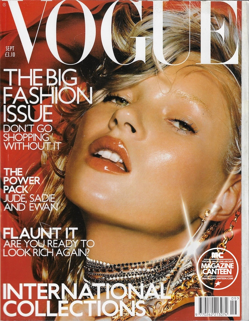 Vogue Magazine September 2000 - KATE MOSS Gisele Bundchen CLAUDIA SCHIFFER