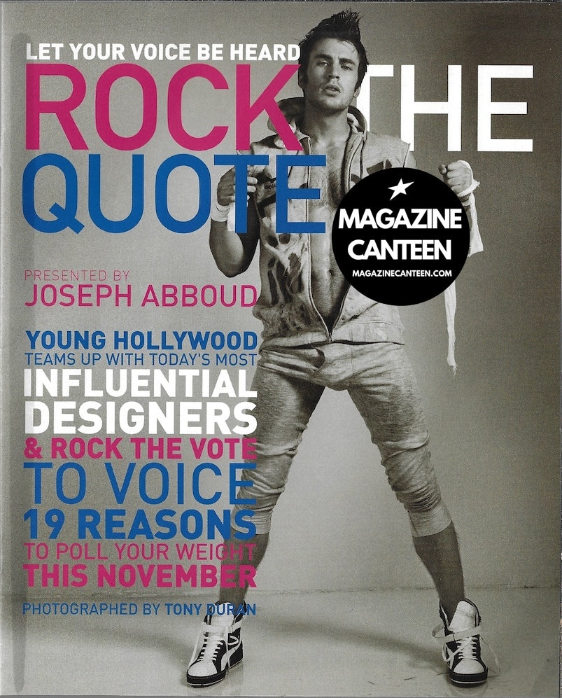 Rock The Quote - CHRIS EVANS Tony Duran flaunt magazine