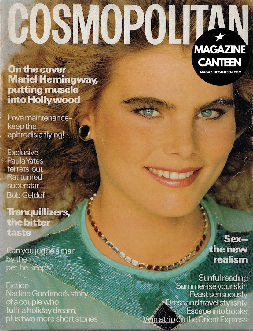 Cosmopolitan Magazine - Mariel Hemingway BOB GELDOF Paula Yates 1982