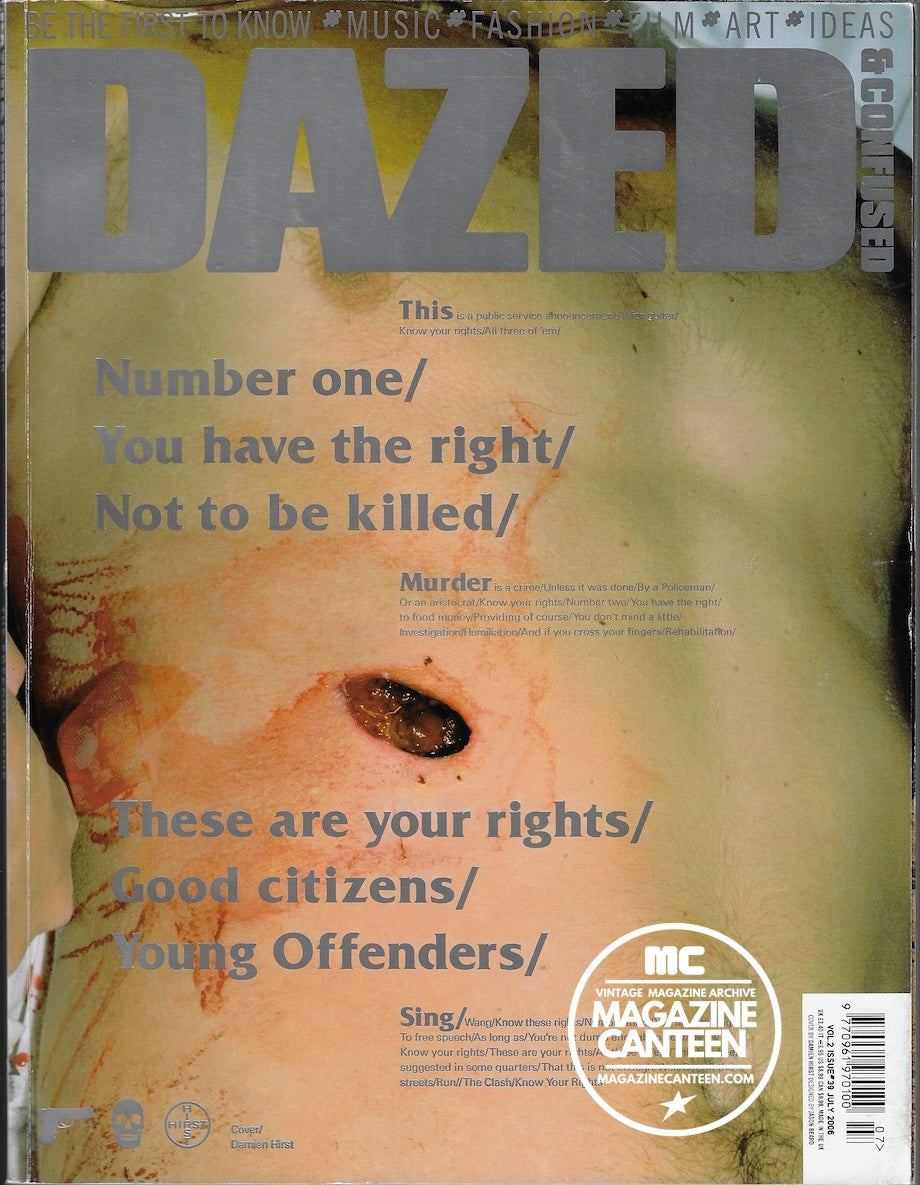 Dazed & Confused Magazine - DAMIEN HIRST Ken Loach ALEXANDER MCQUEEN