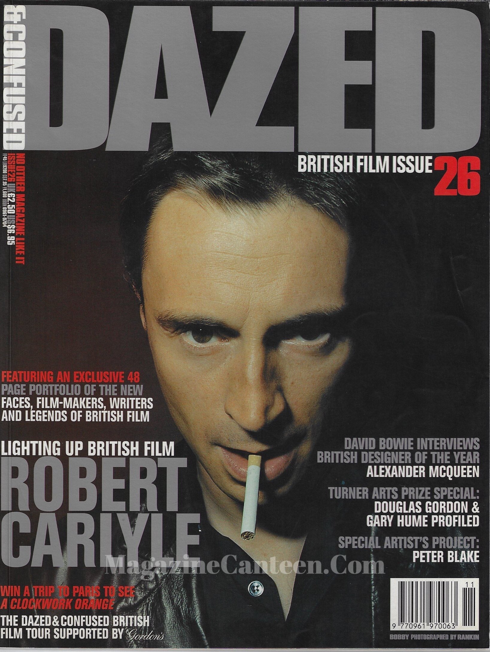 Dazed & Confused Magazine - Robert Carlyle 1996 – magazine canteen