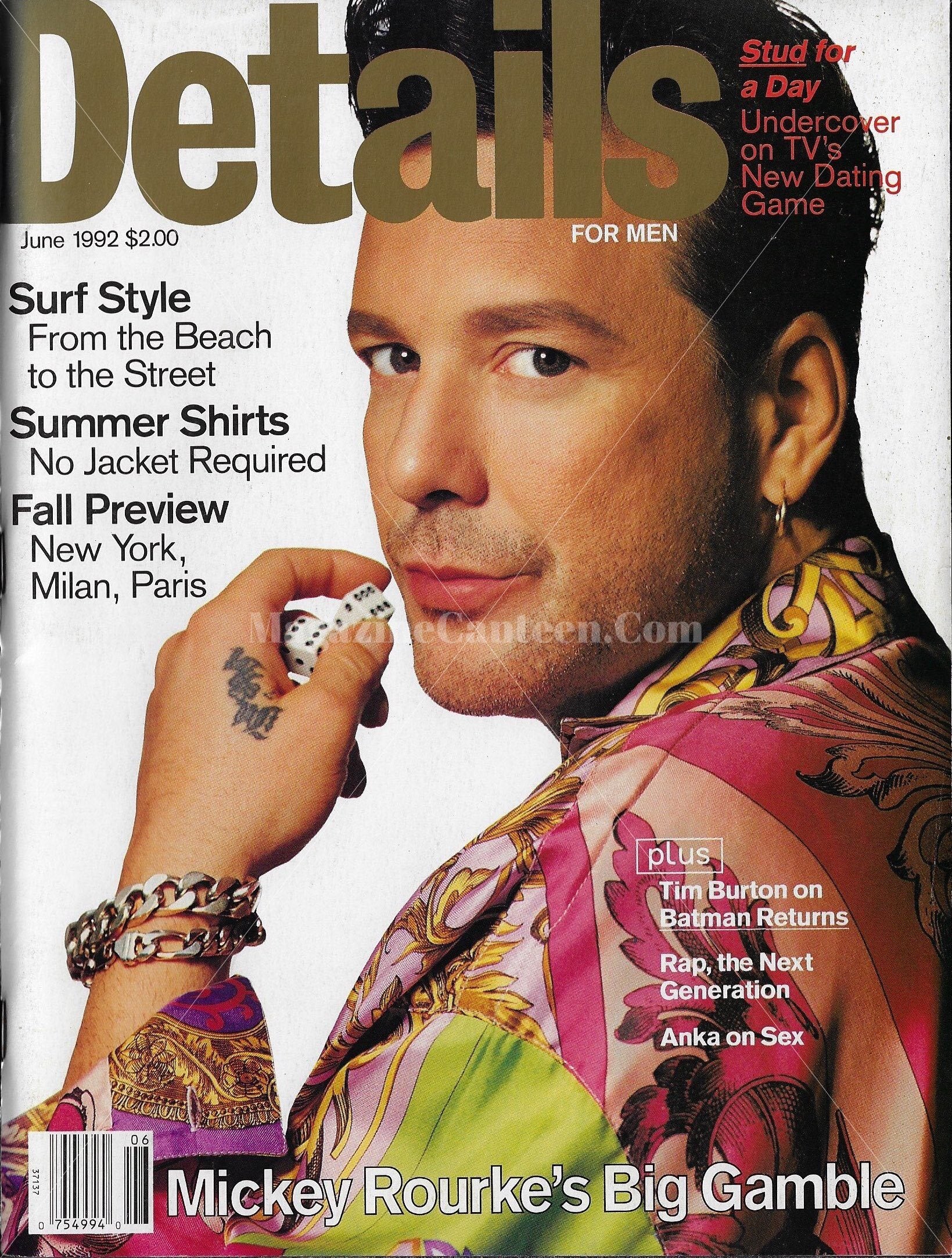 Details Magazine - Mickey Rourke