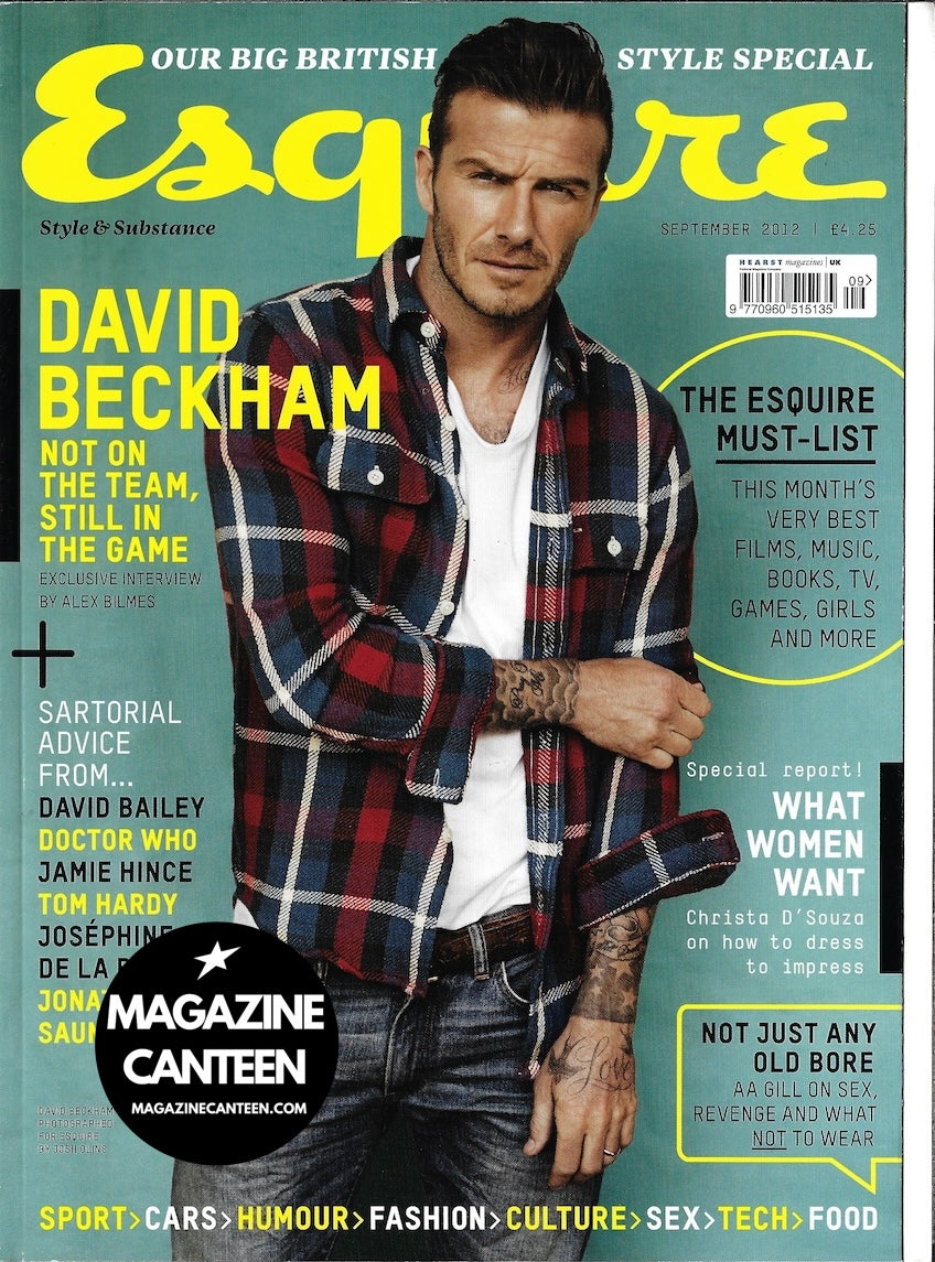 Esquire Magazine - David Beckham LUKE TREADAWAY Matt Smith TOM HARDY