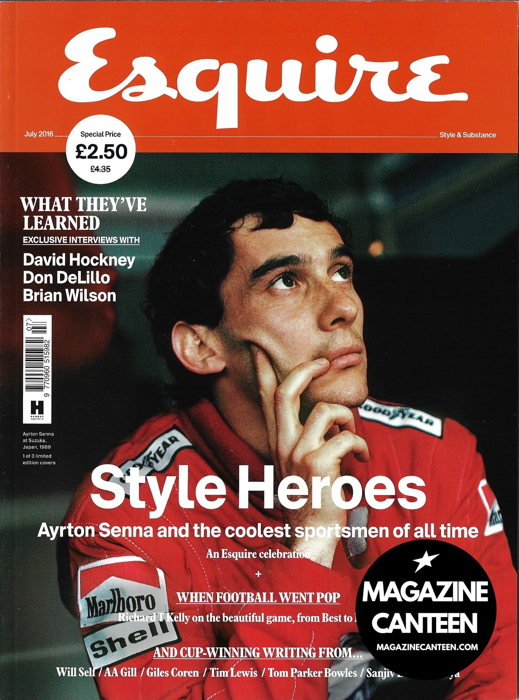 Esquire Magazine - Ayrton Senna DAVID HOCKNEY 2016