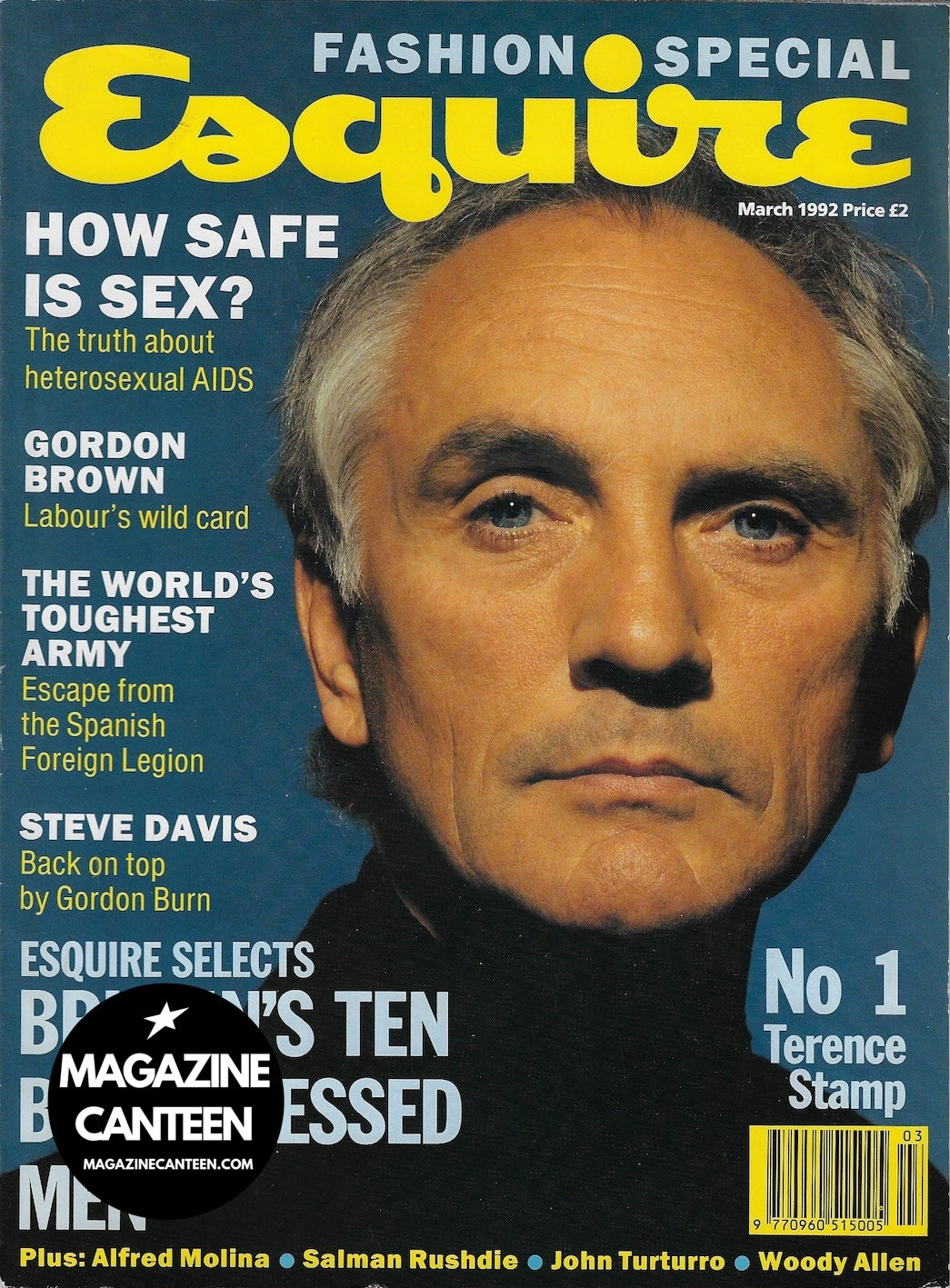 Esquire Magazine - Terence Stamp SALMAN RUSHDIE Alfred Molina