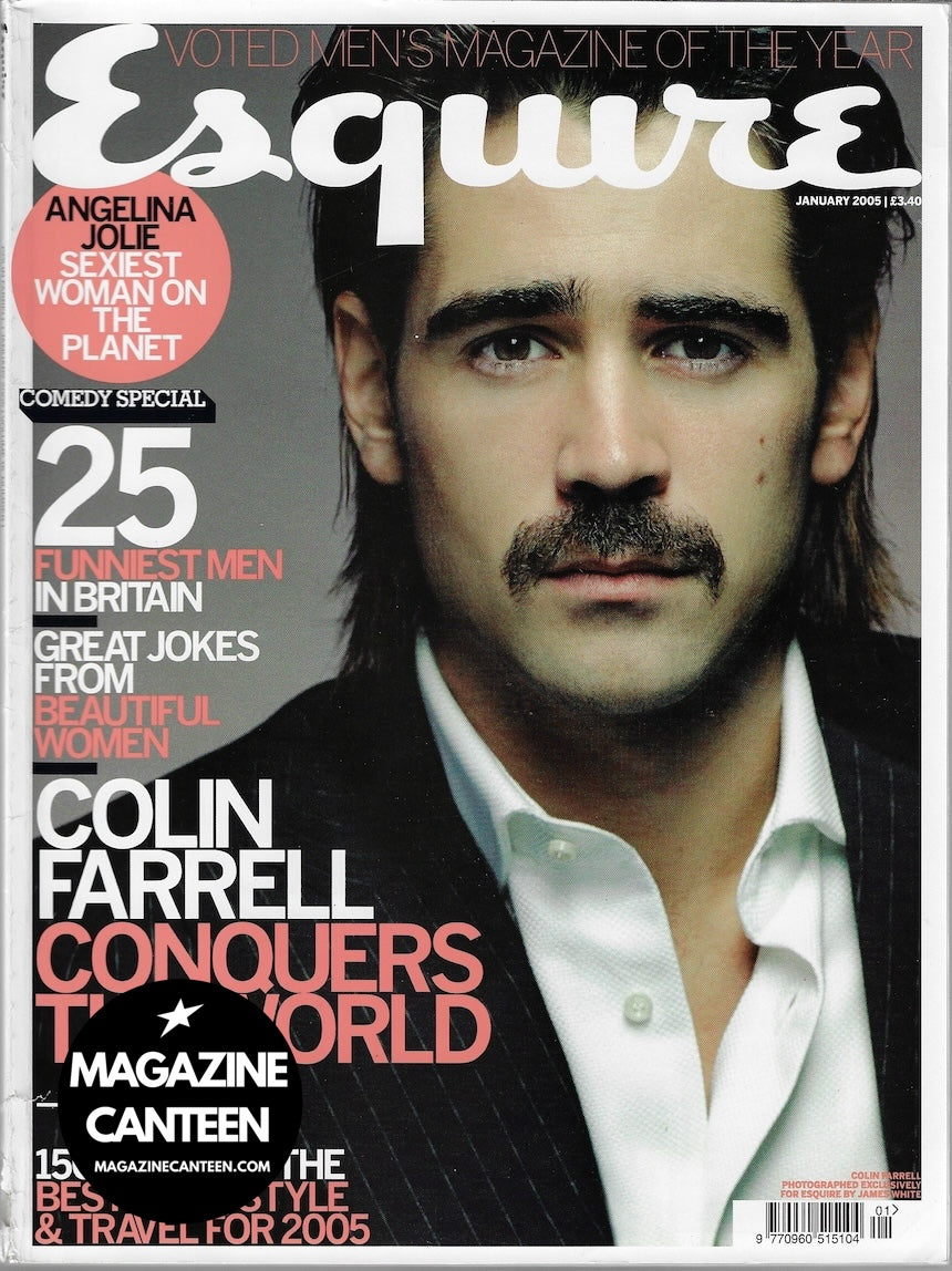 Esquire Magazine - Colin Farrell JOHN CLEESE Angelina Jolie JOHNNY VEGAS