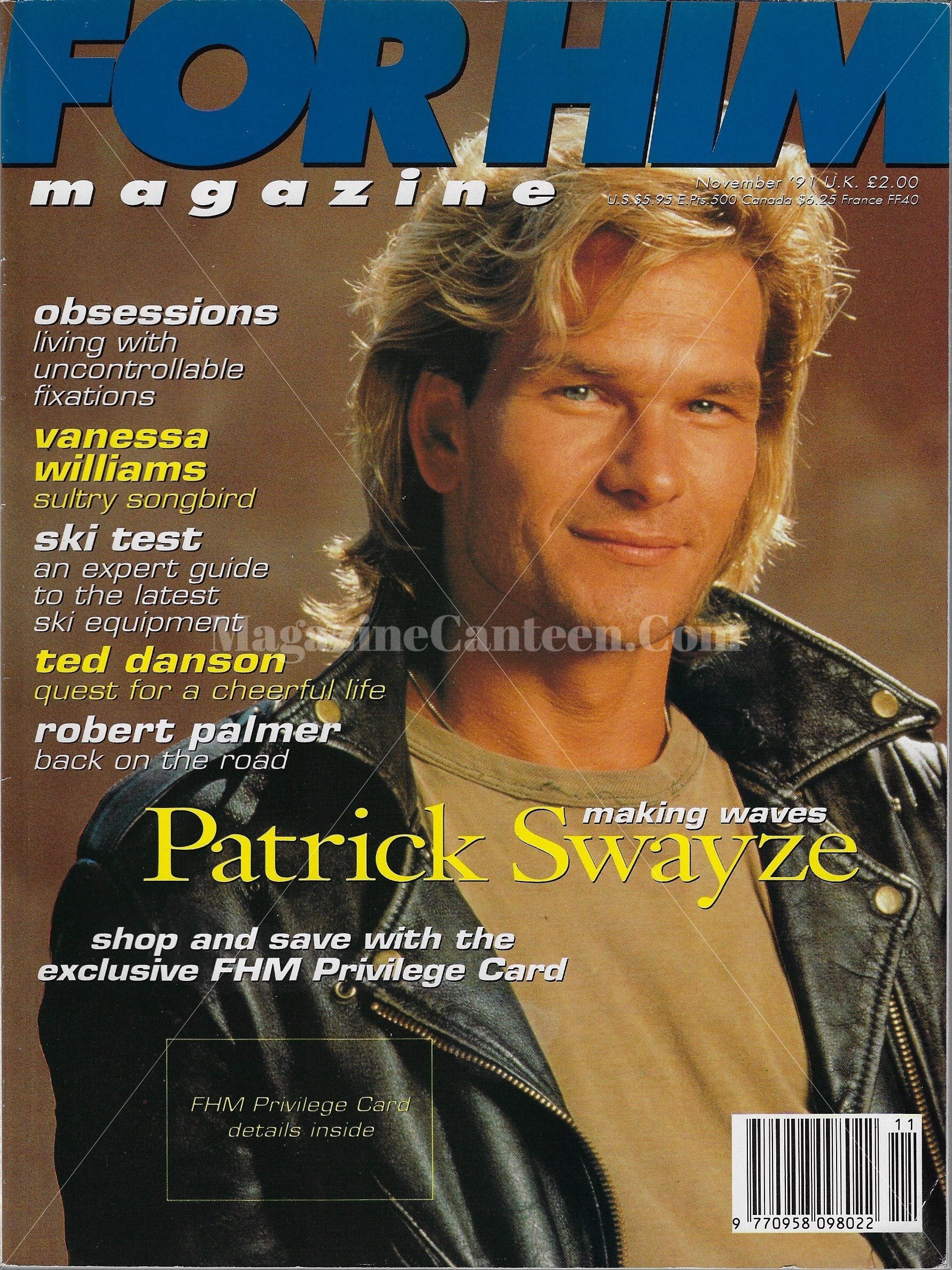 For Him Magazine - Patrick Swayze