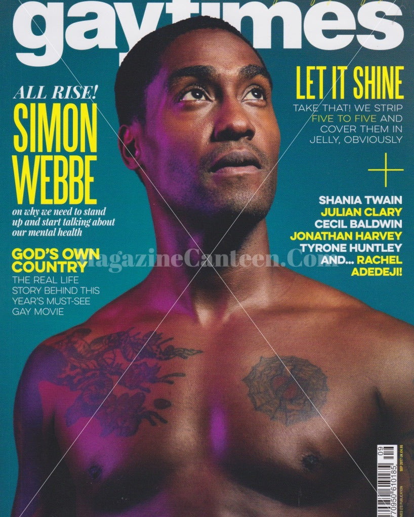 Gay Times Magazine - Simon Webbe Blue shirtless