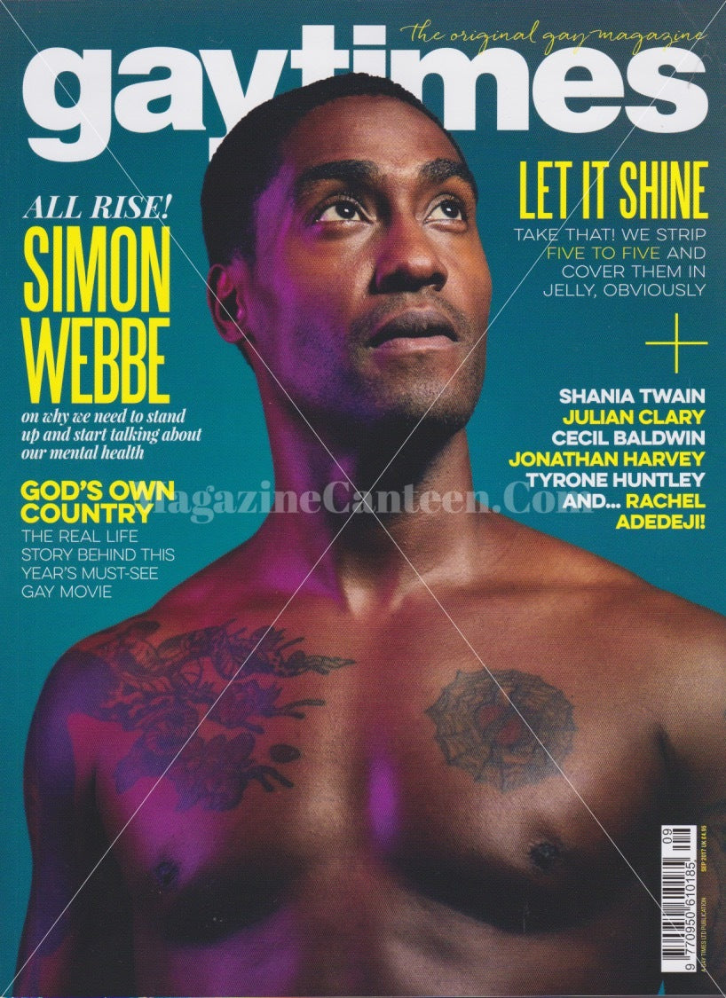 Gay Times Magazine - Simon Webbe Blue shirtless