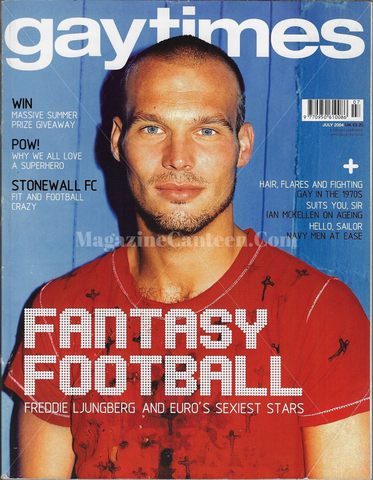 Gay Times Magazine - Freddie Ljungberg Luke Evans – magazine canteen