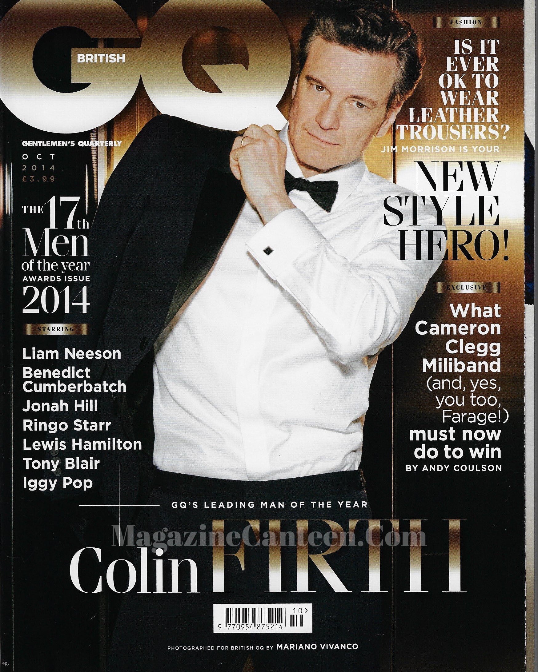 GQ Magazine October 2014 - Colin Firth