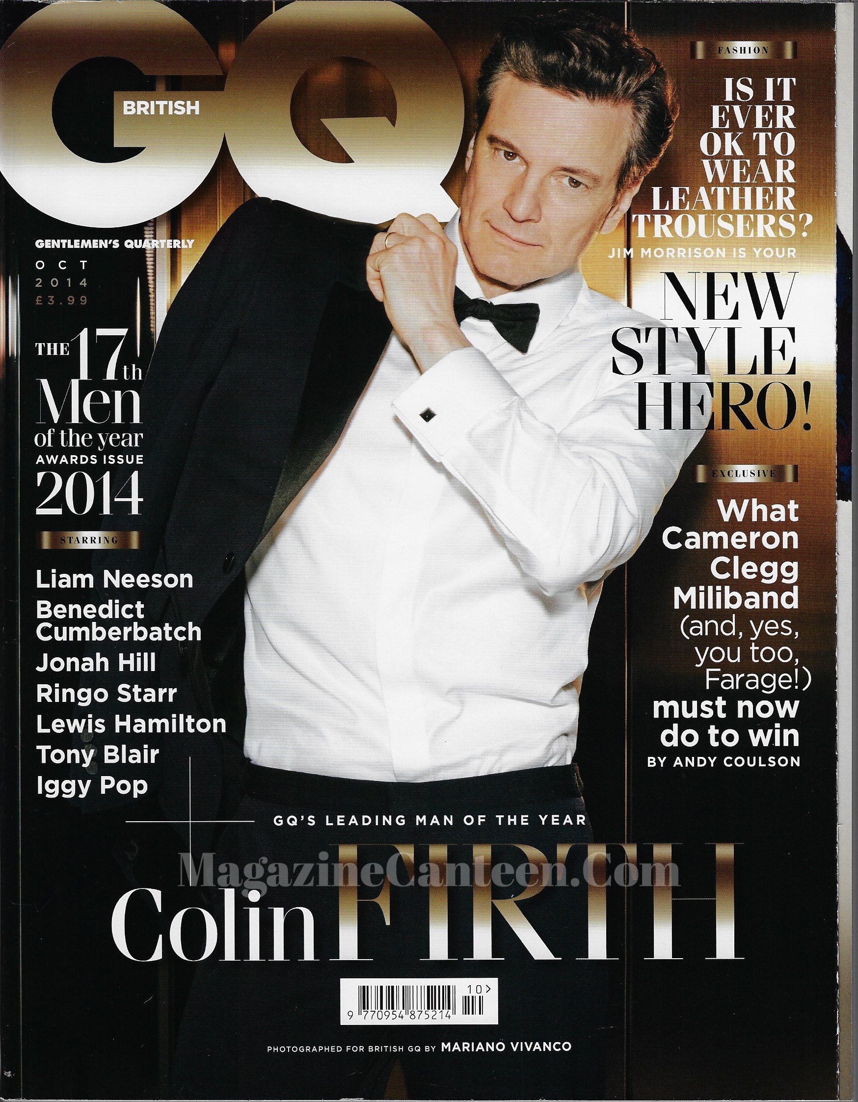 GQ Magazine October 2014 - Colin Firth